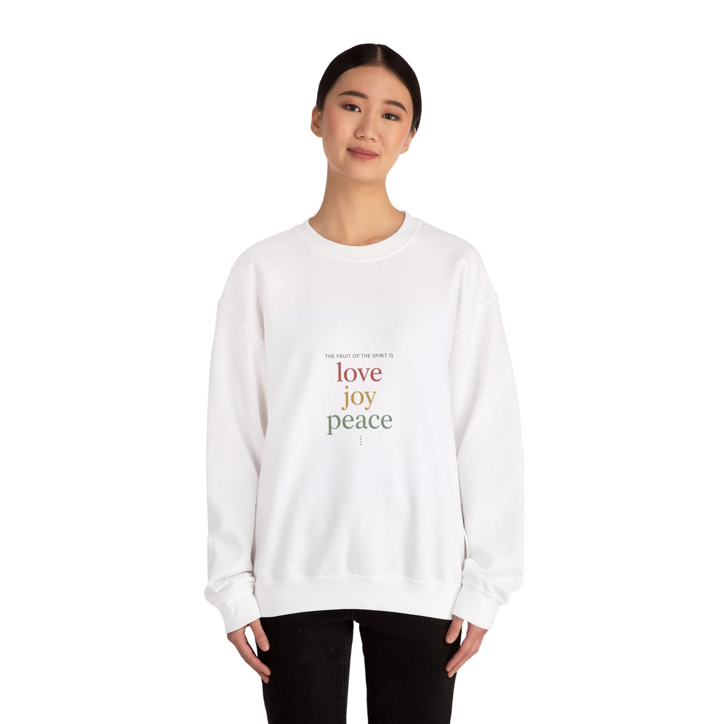 love joy peace Sweatshirt | shadow typography shirt, 3D simple text