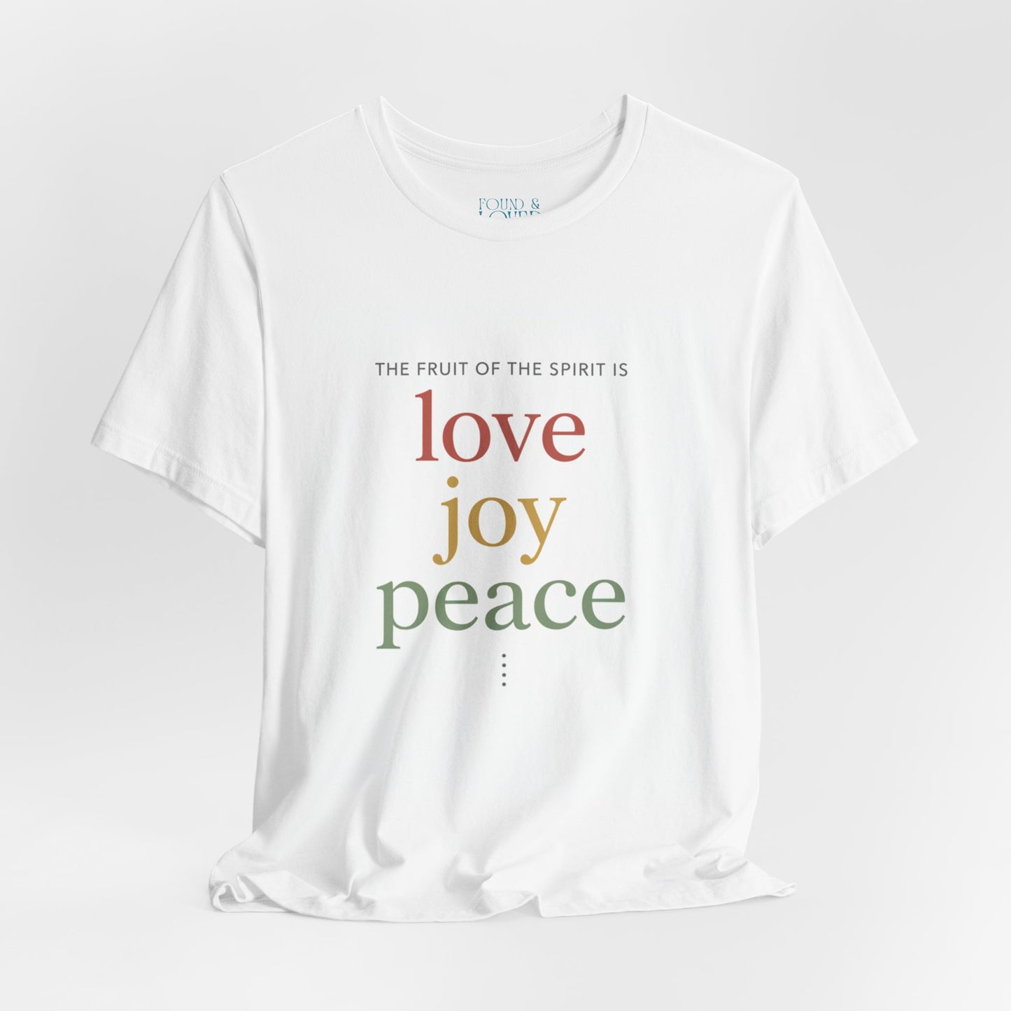 love joy peace Tee | shadow typography shirt, kinetic text art