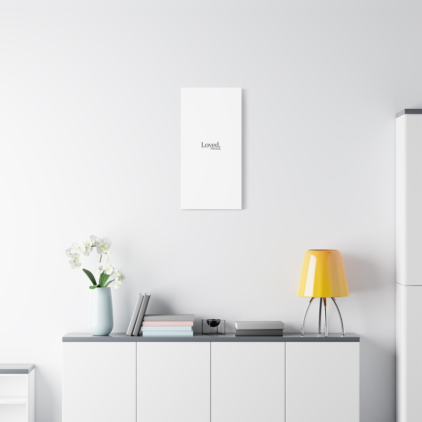 Loved. Period. Canvas | Micro-Romance Galentine’s Self-Love Wall Art