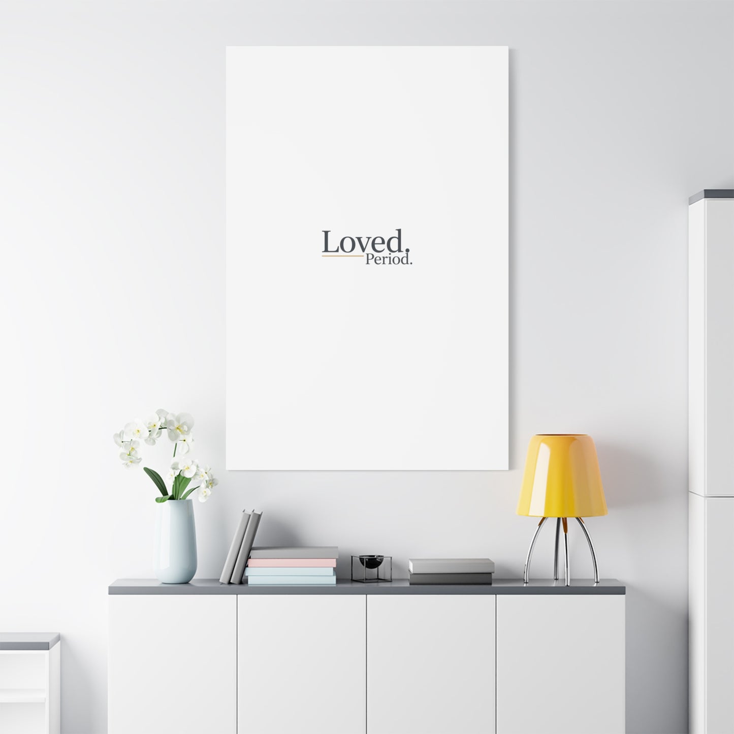 Loved. Period. Canvas | Micro-Romance Galentine’s Self-Love Wall Art