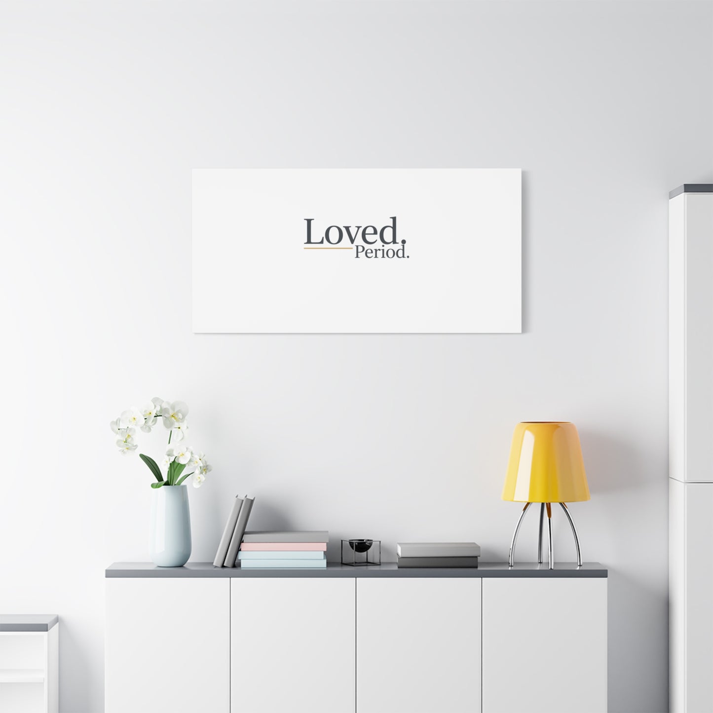 Loved. Period. Canvas | Micro-Romance Galentine’s Self-Love Wall Art