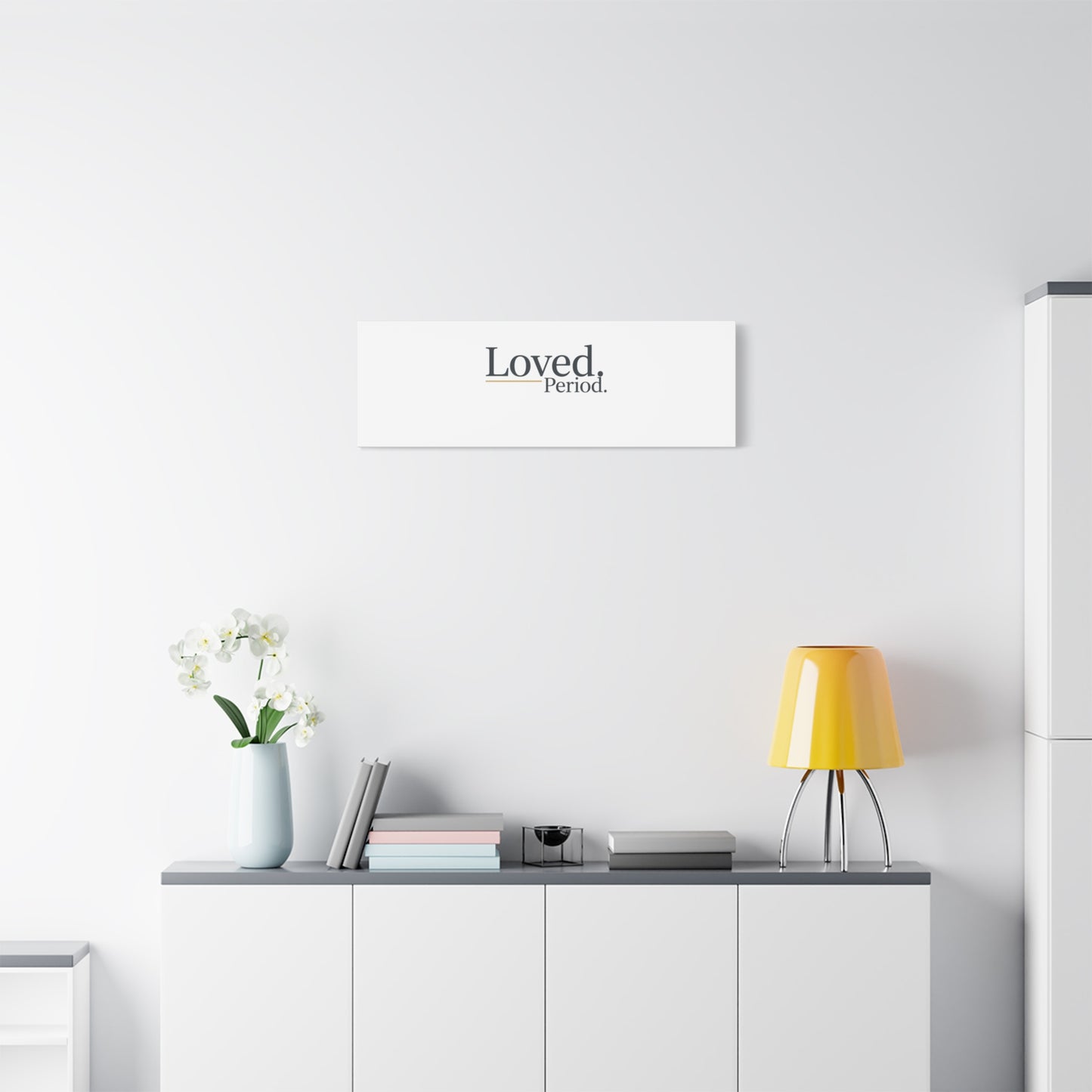 Loved. Period. Canvas | Micro-Romance Galentine’s Self-Love Wall Art
