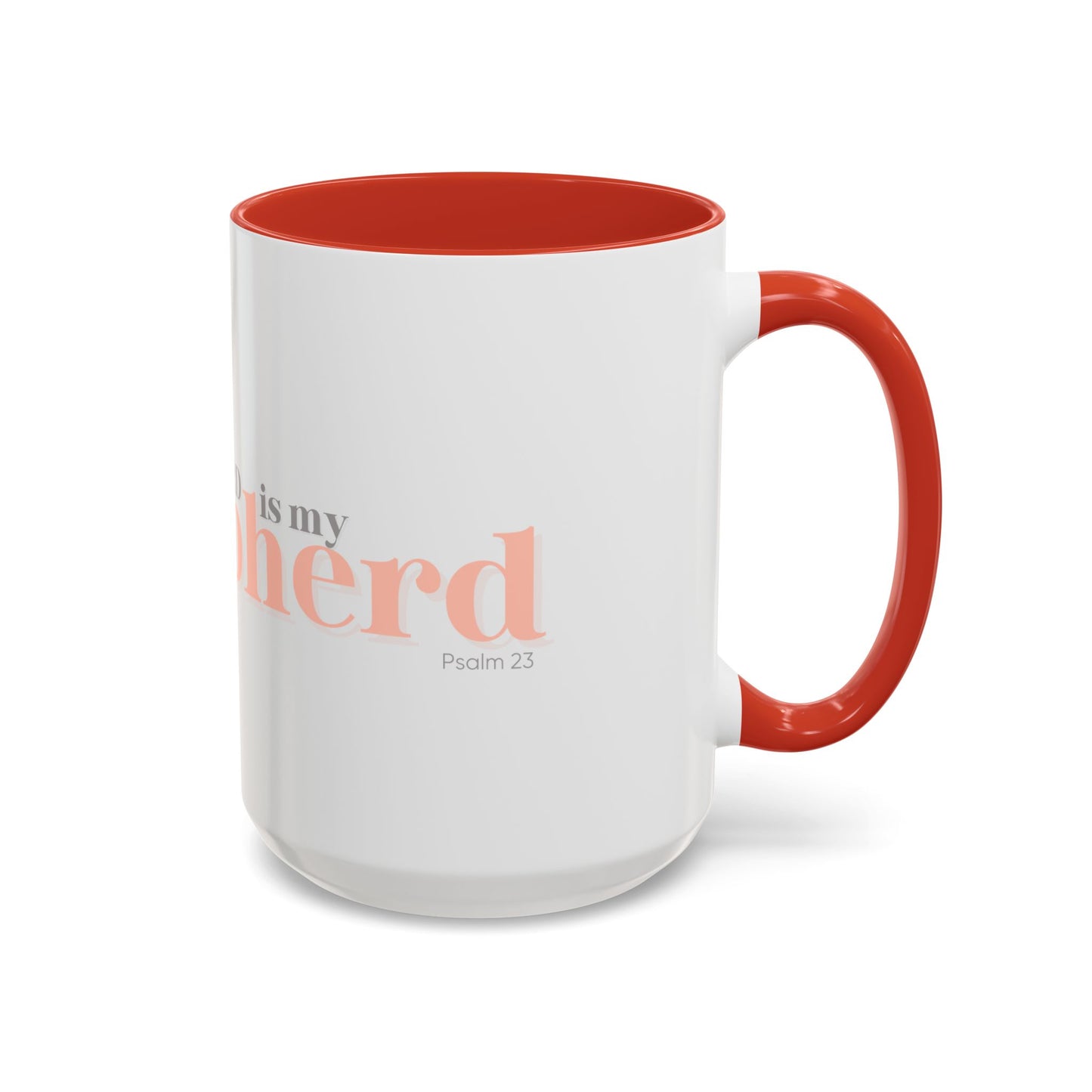 Shepherd Psalm 23 Accent Coffee Mug — Faith-Inspired Christian Gifts