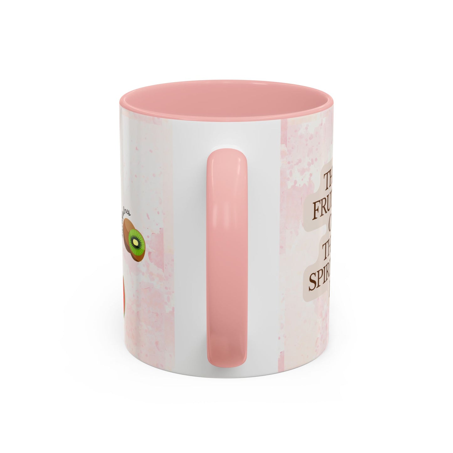 Fruit of The Spirit Coffee Mug — Cute Labeled Tropical Fruit Design (11/15oz)
