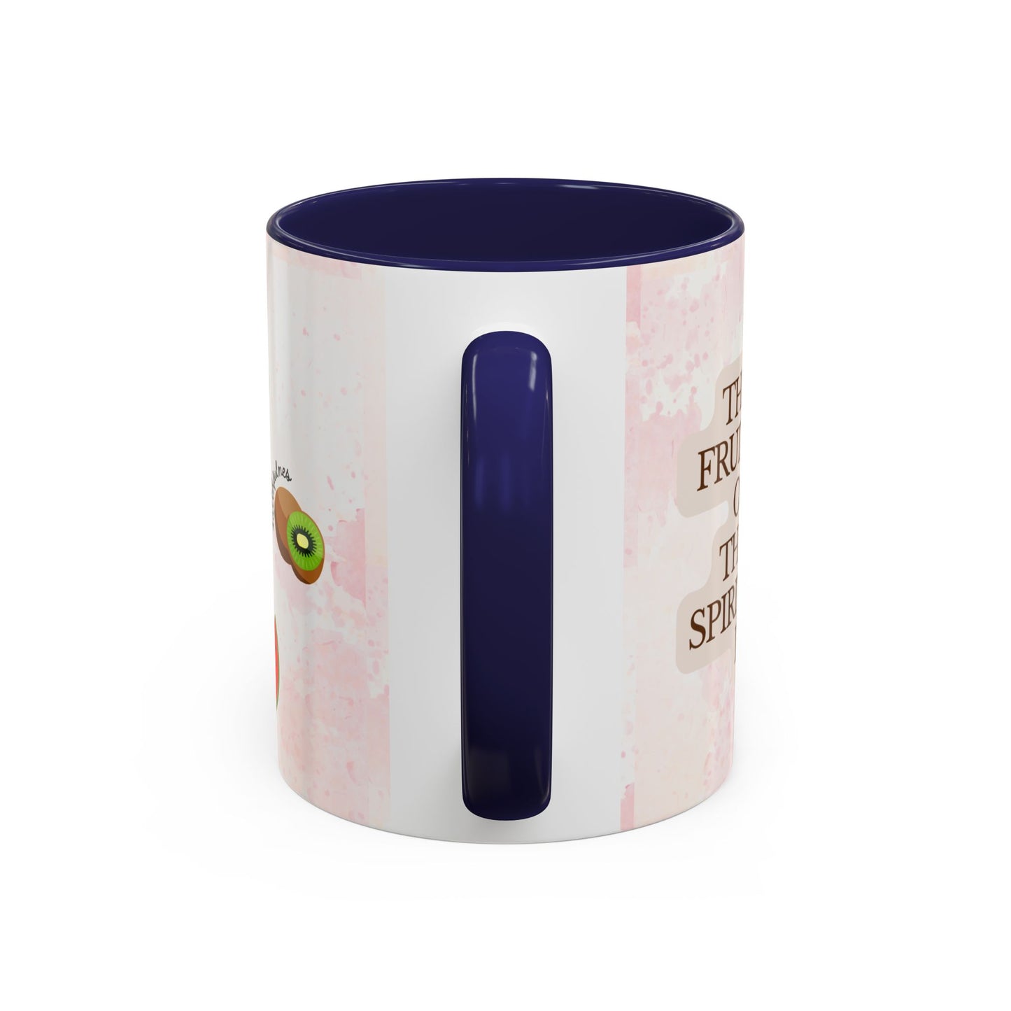 Fruit of The Spirit Coffee Mug — Cute Labeled Tropical Fruit Design (11/15oz)