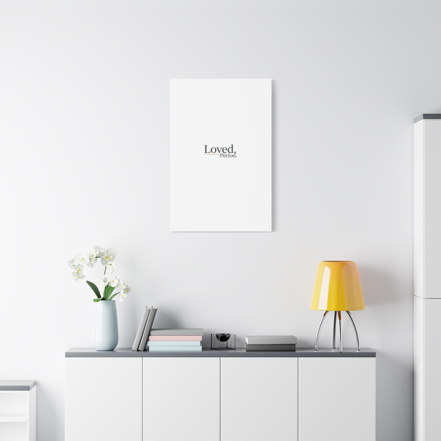 Loved. Period. Canvas | Micro-Romance Galentine’s Self-Love Wall Art