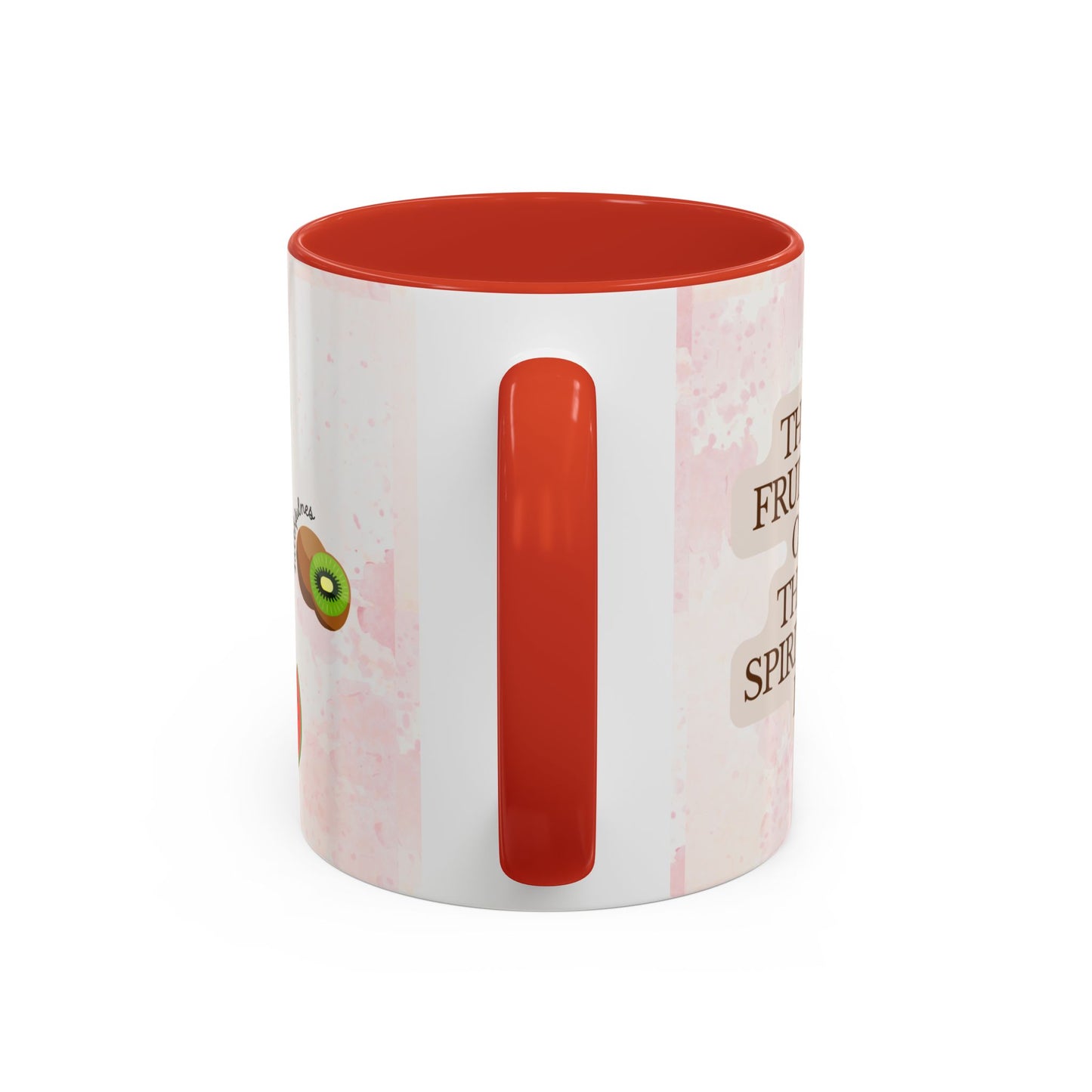 Fruit of The Spirit Coffee Mug — Cute Labeled Tropical Fruit Design (11/15oz)