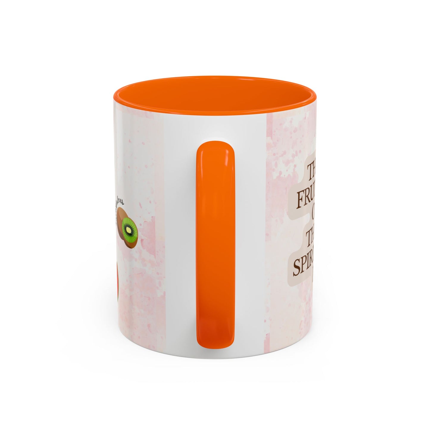 Fruit of The Spirit Coffee Mug — Cute Labeled Tropical Fruit Design (11/15oz)