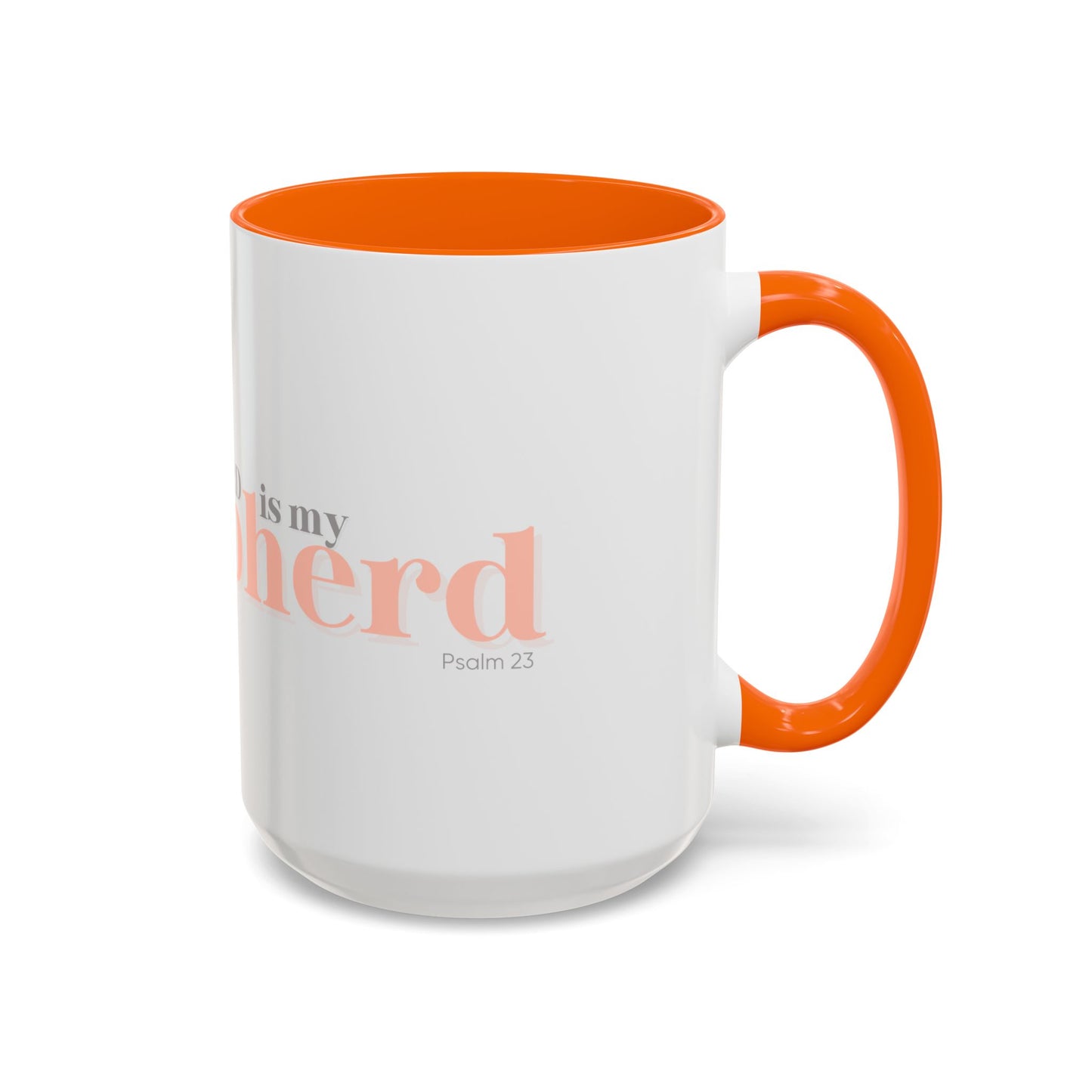 Shepherd Psalm 23 Accent Coffee Mug — Faith-Inspired Christian Gifts
