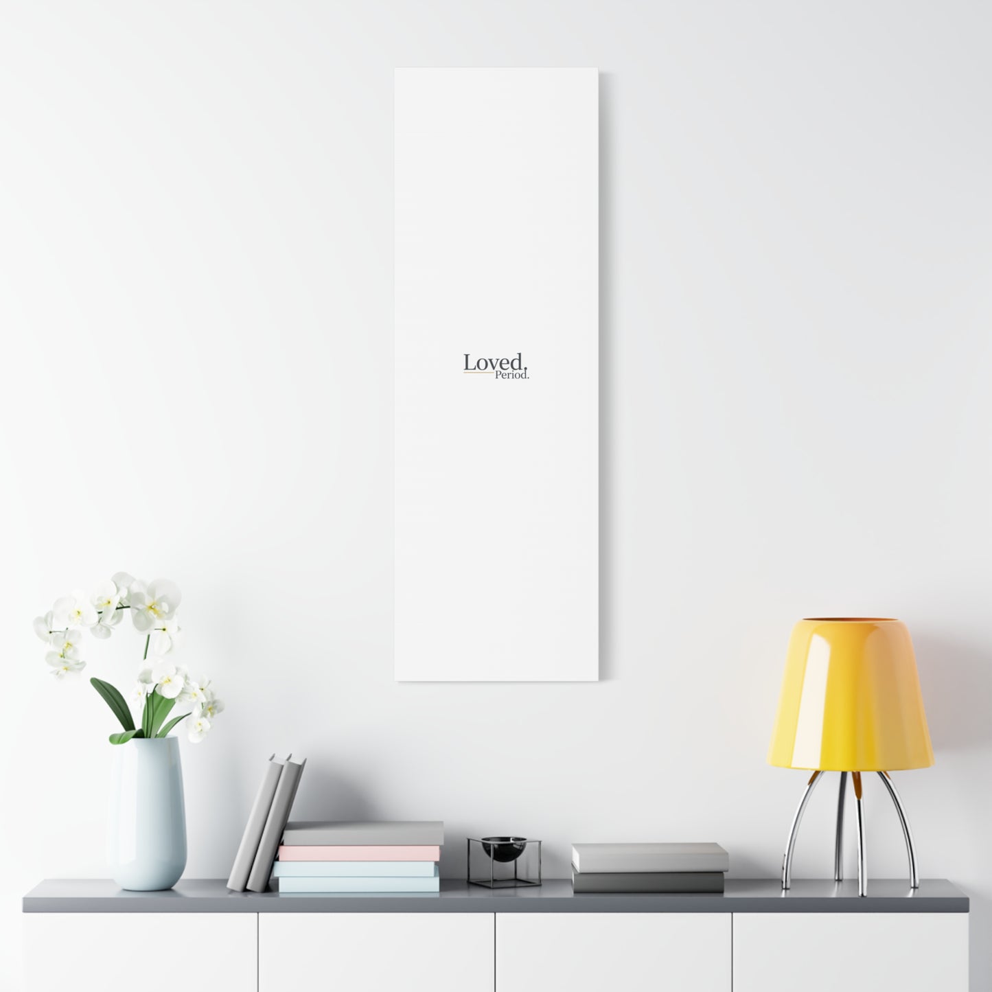 Loved. Period. Canvas | Micro-Romance Galentine’s Self-Love Wall Art