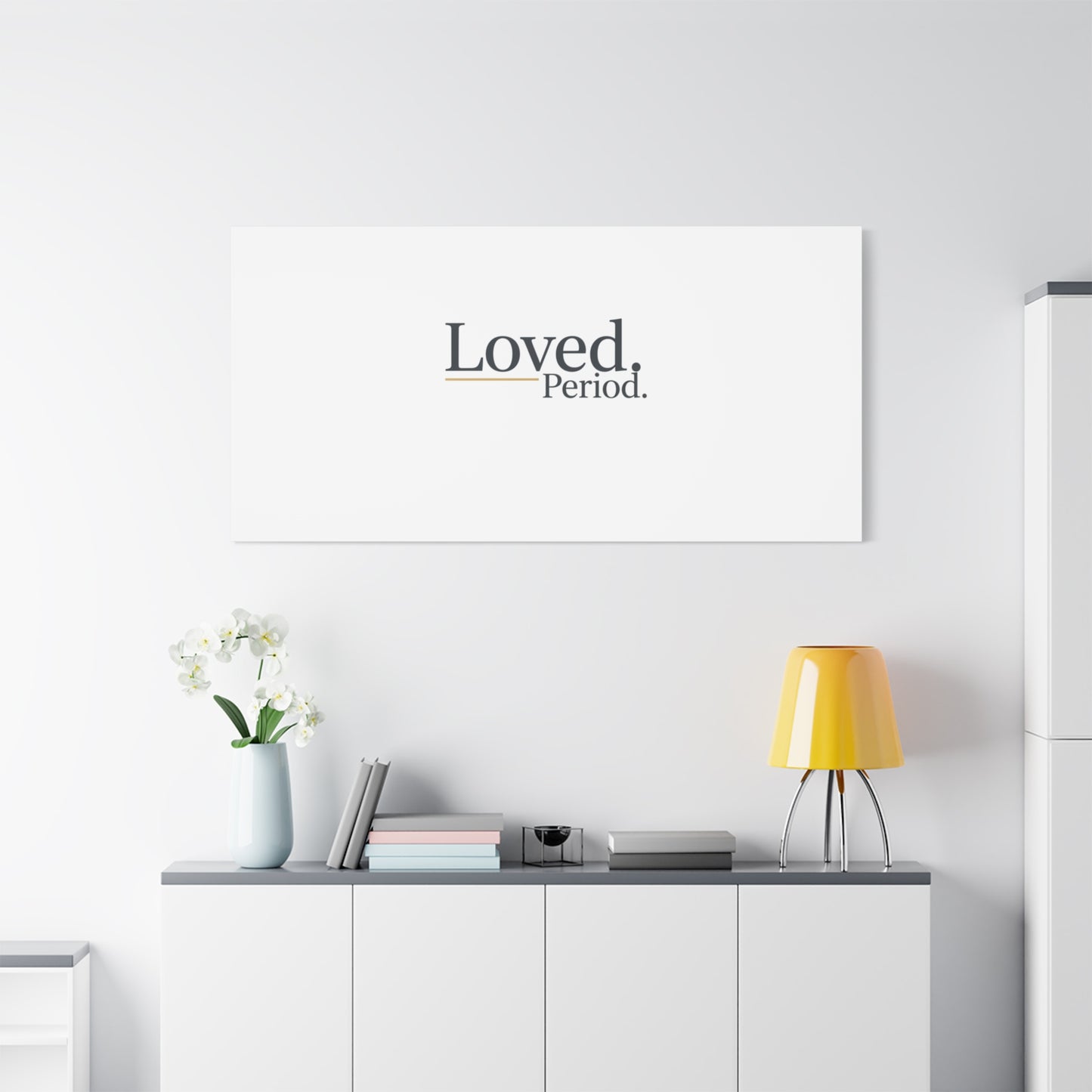 Loved. Period. Canvas | Micro-Romance Galentine’s Self-Love Wall Art