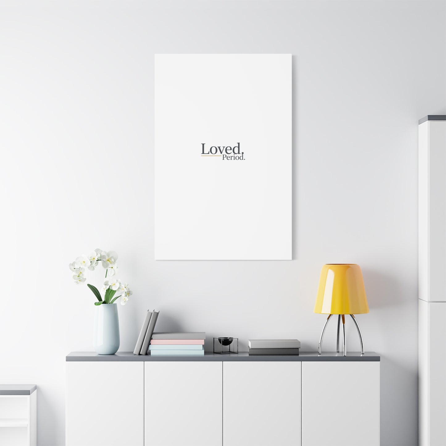 Loved. Period. Canvas | Micro-Romance Galentine’s Self-Love Wall Art