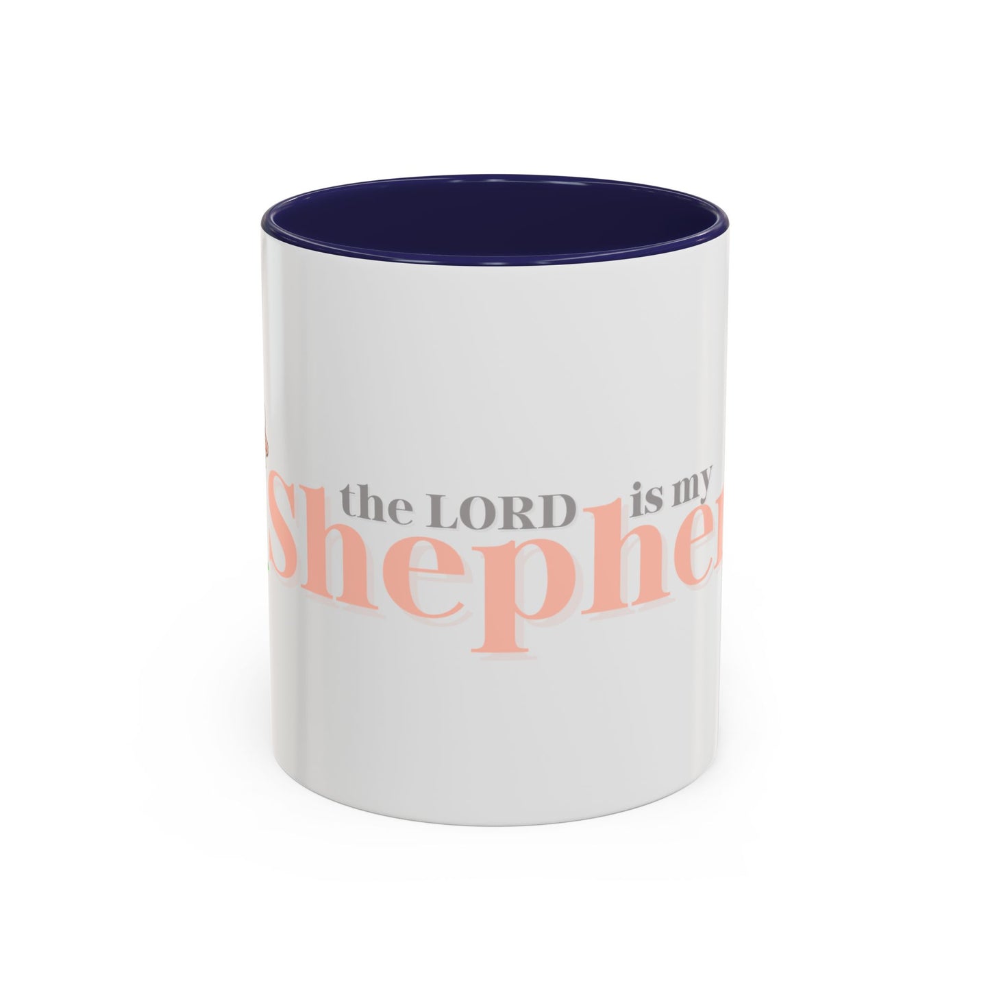 Shepherd Psalm 23 Accent Coffee Mug — Faith-Inspired Christian Gifts