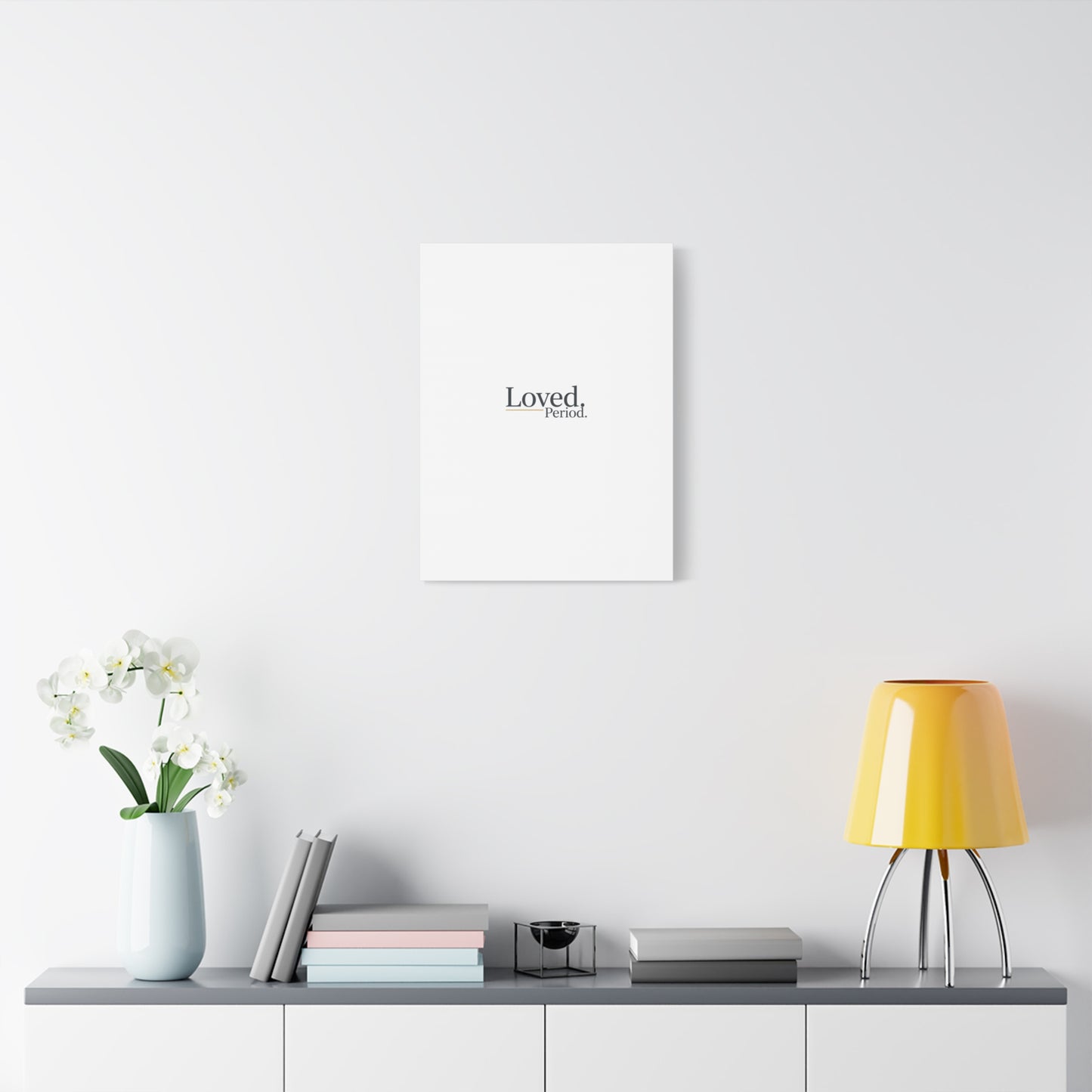 Loved. Period. Canvas | Micro-Romance Galentine’s Self-Love Wall Art
