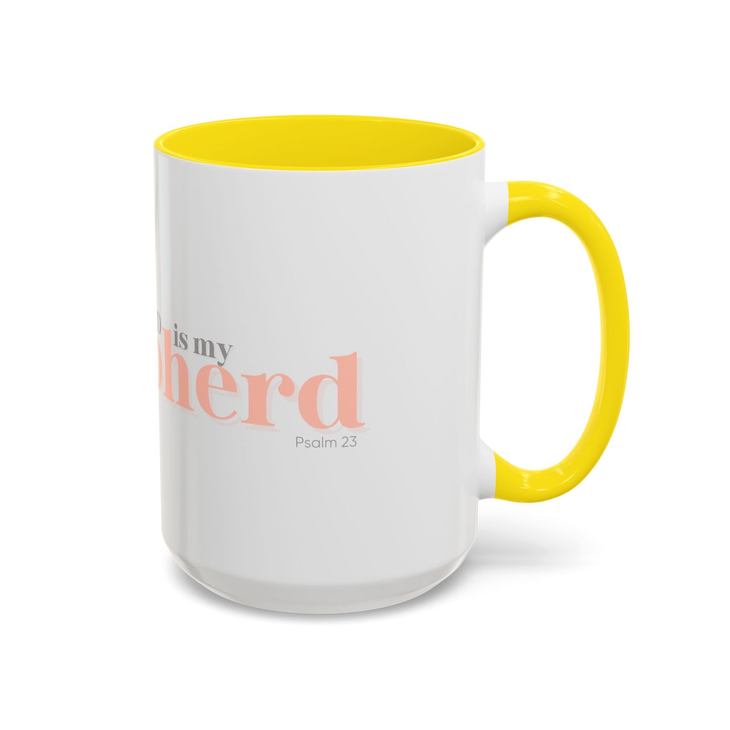 Shepherd Psalm 23 Accent Coffee Mug — Faith-Inspired Christian Gifts