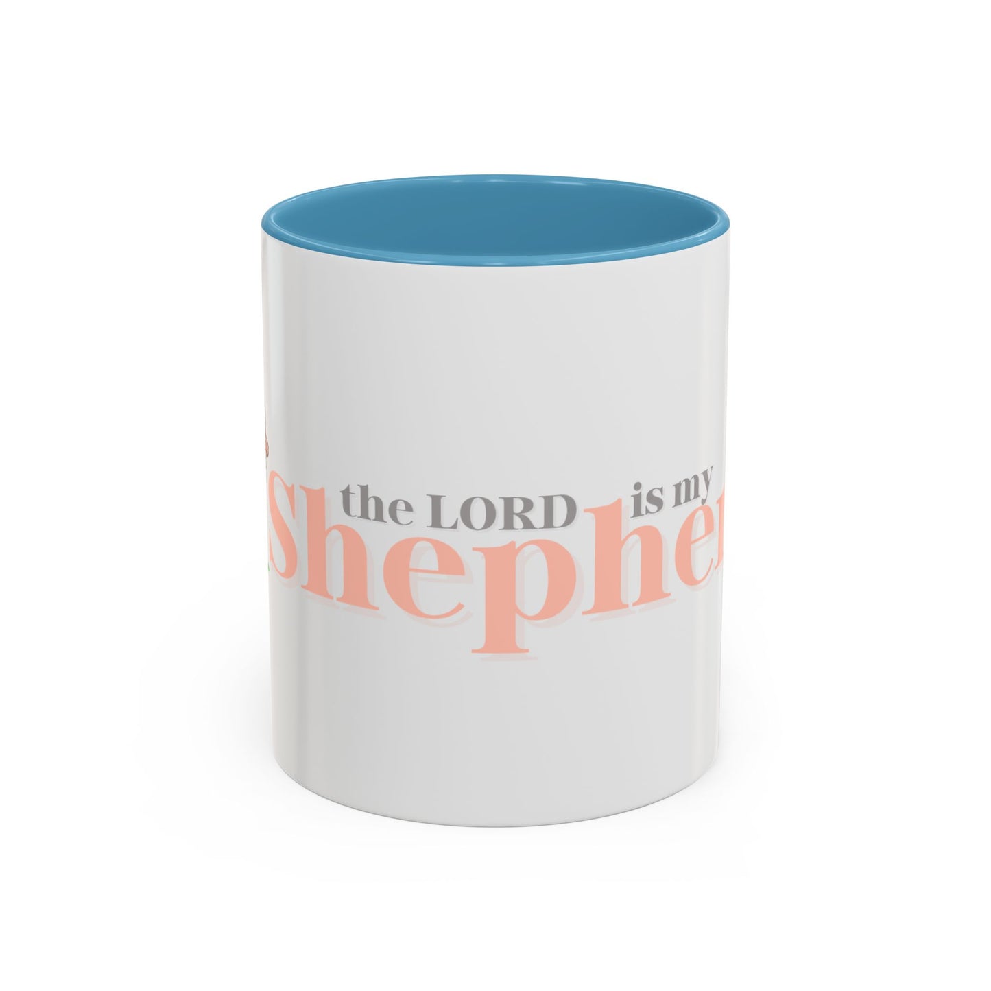 Shepherd Psalm 23 Accent Coffee Mug — Faith-Inspired Christian Gifts