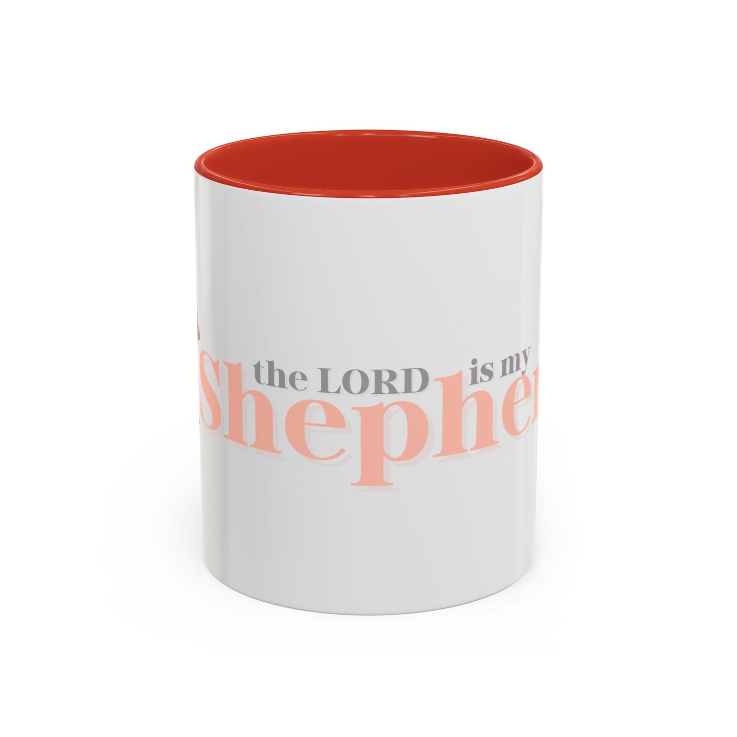 Shepherd Psalm 23 Accent Coffee Mug — Faith-Inspired Christian Gifts