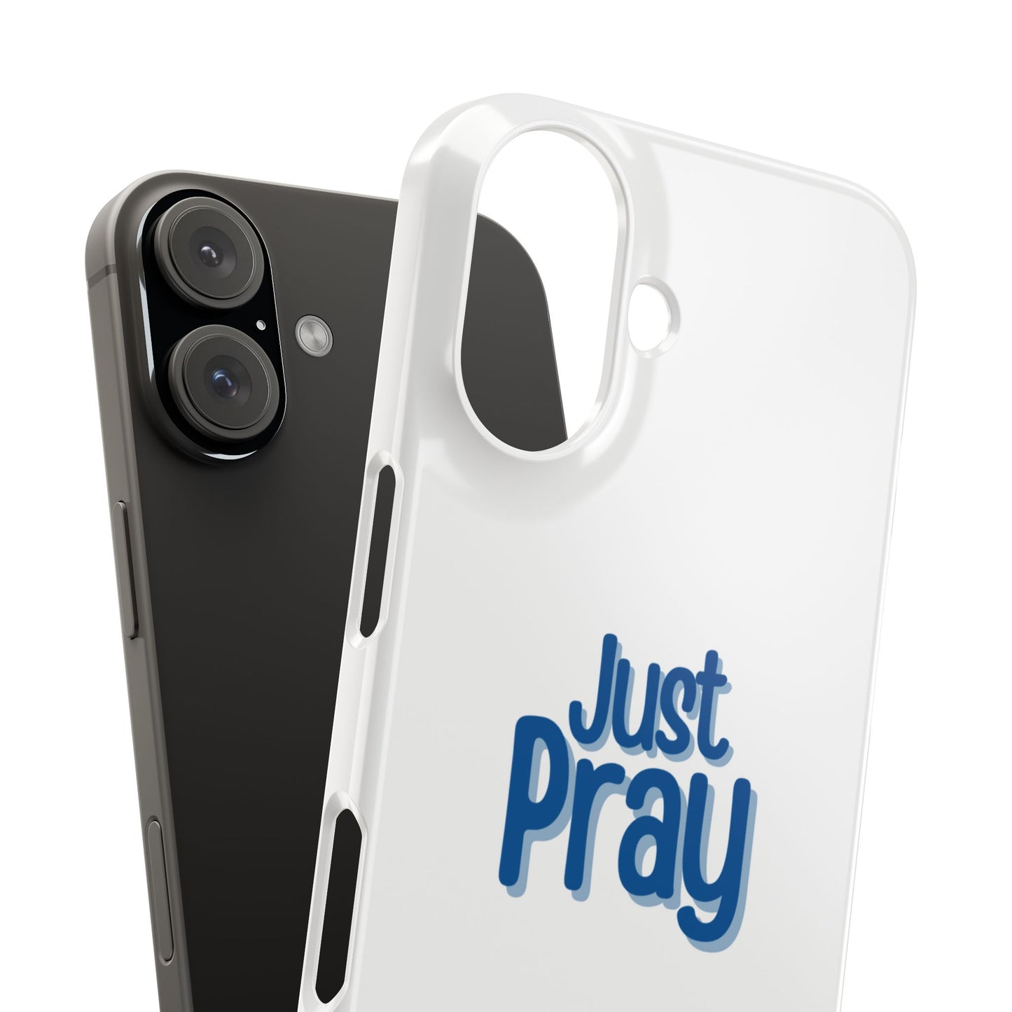 Just Pray Slim Phone Case — Minimal Faith-Inspired Protective Cover