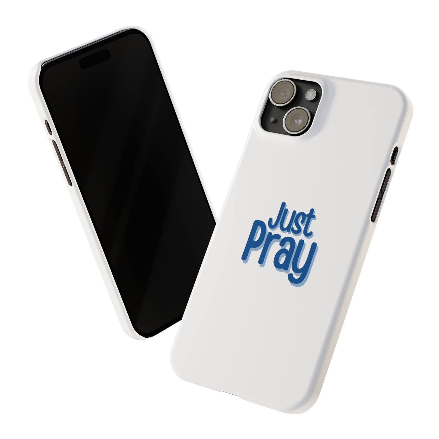 Just Pray Slim Phone Case — Minimal Faith-Inspired Protective Cover
