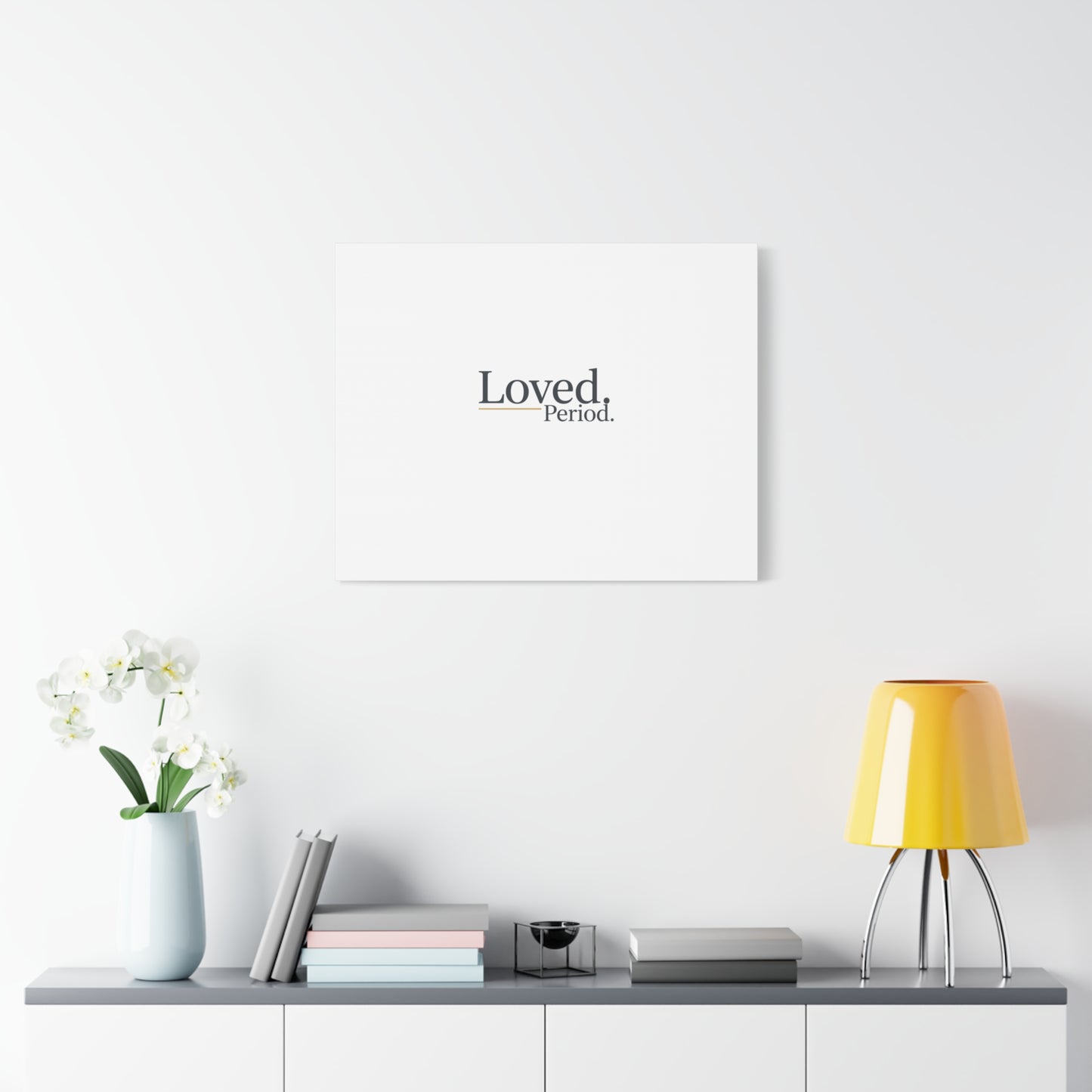 Loved. Period. Canvas | Micro-Romance Galentine’s Self-Love Wall Art