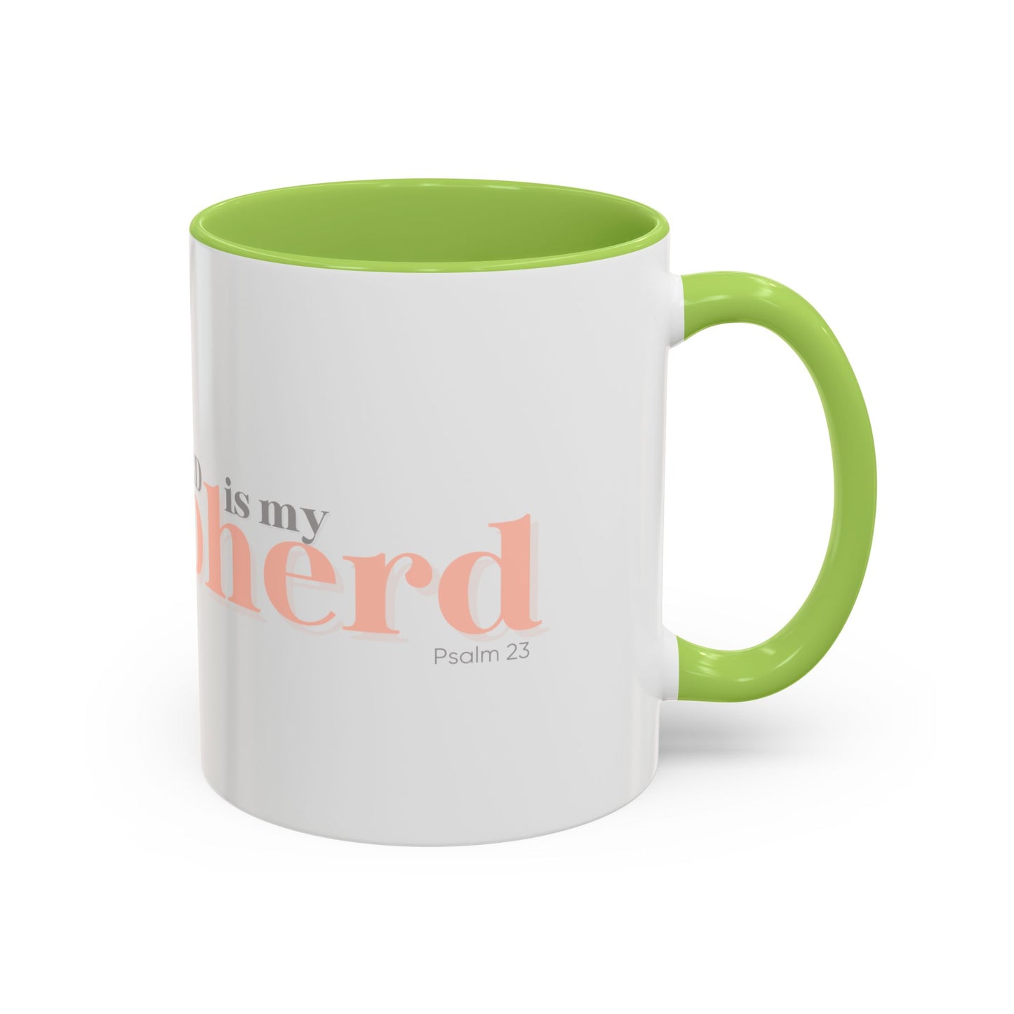 Shepherd Psalm 23 Accent Coffee Mug — Faith-Inspired Christian Gifts