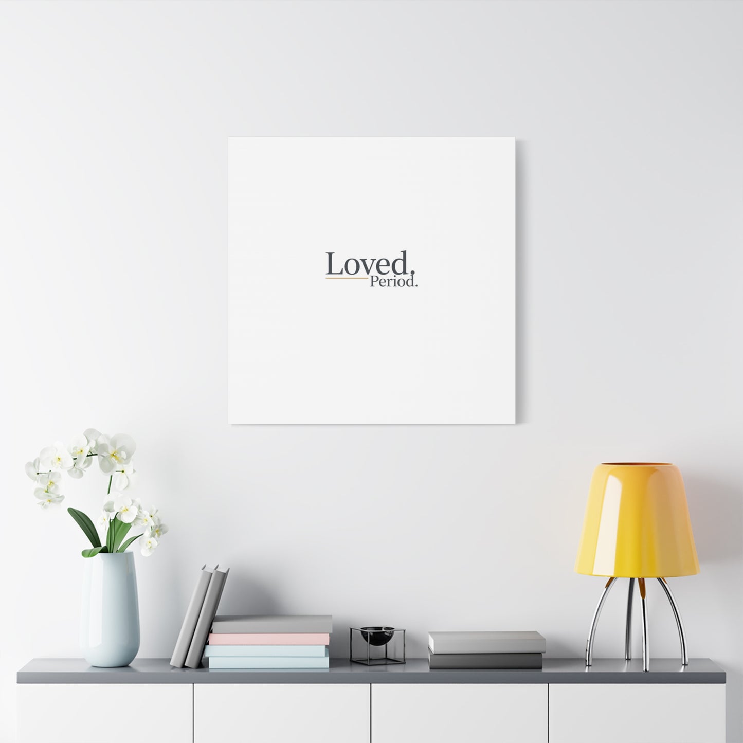 Loved. Period. Canvas | Micro-Romance Galentine’s Self-Love Wall Art