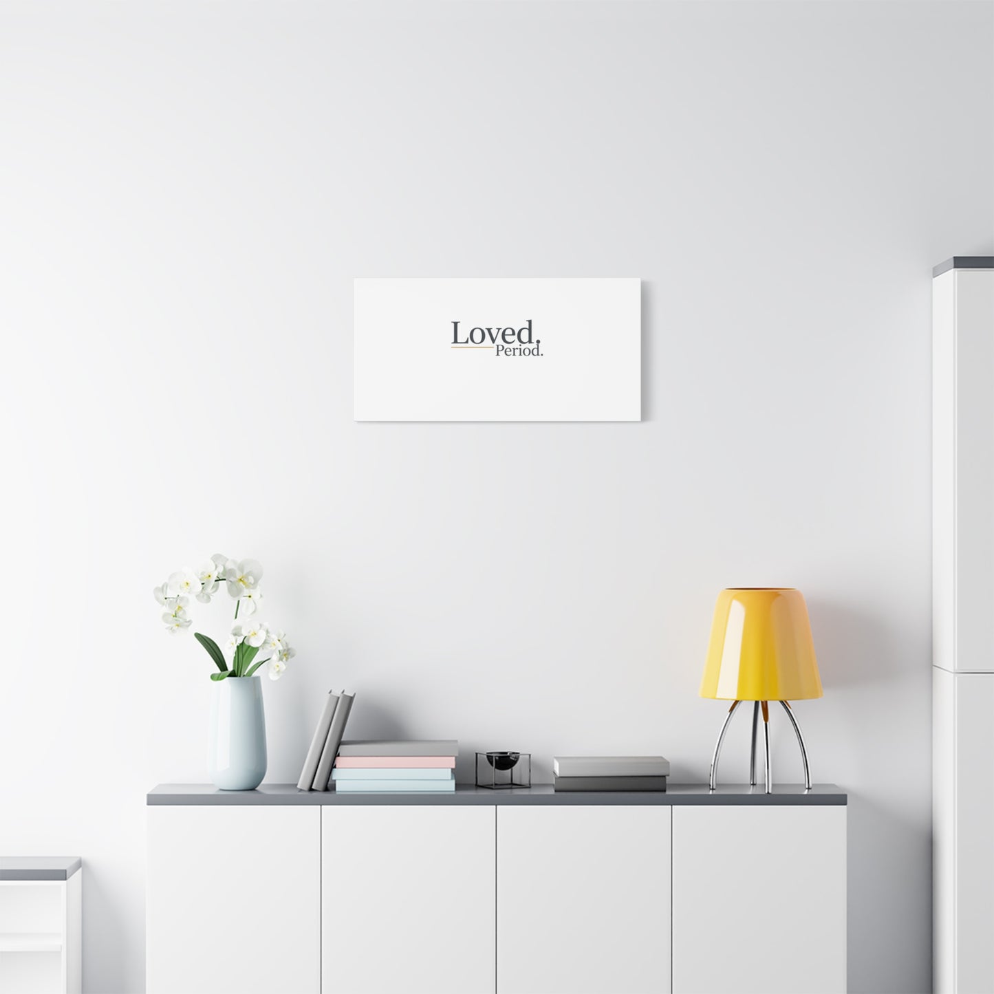 Loved. Period. Canvas | Micro-Romance Galentine’s Self-Love Wall Art