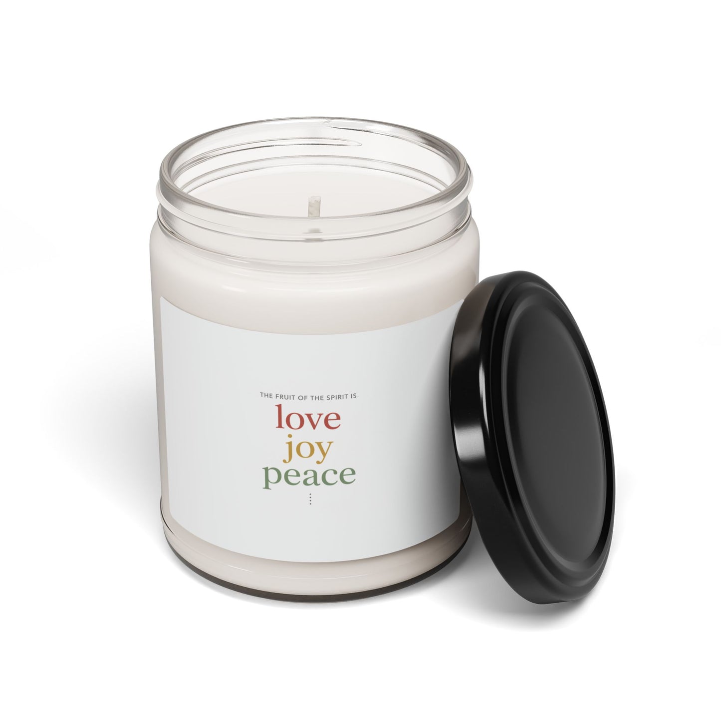 love joy peace Candle | Shadow-Text Typography, Two-Tone 3D Text