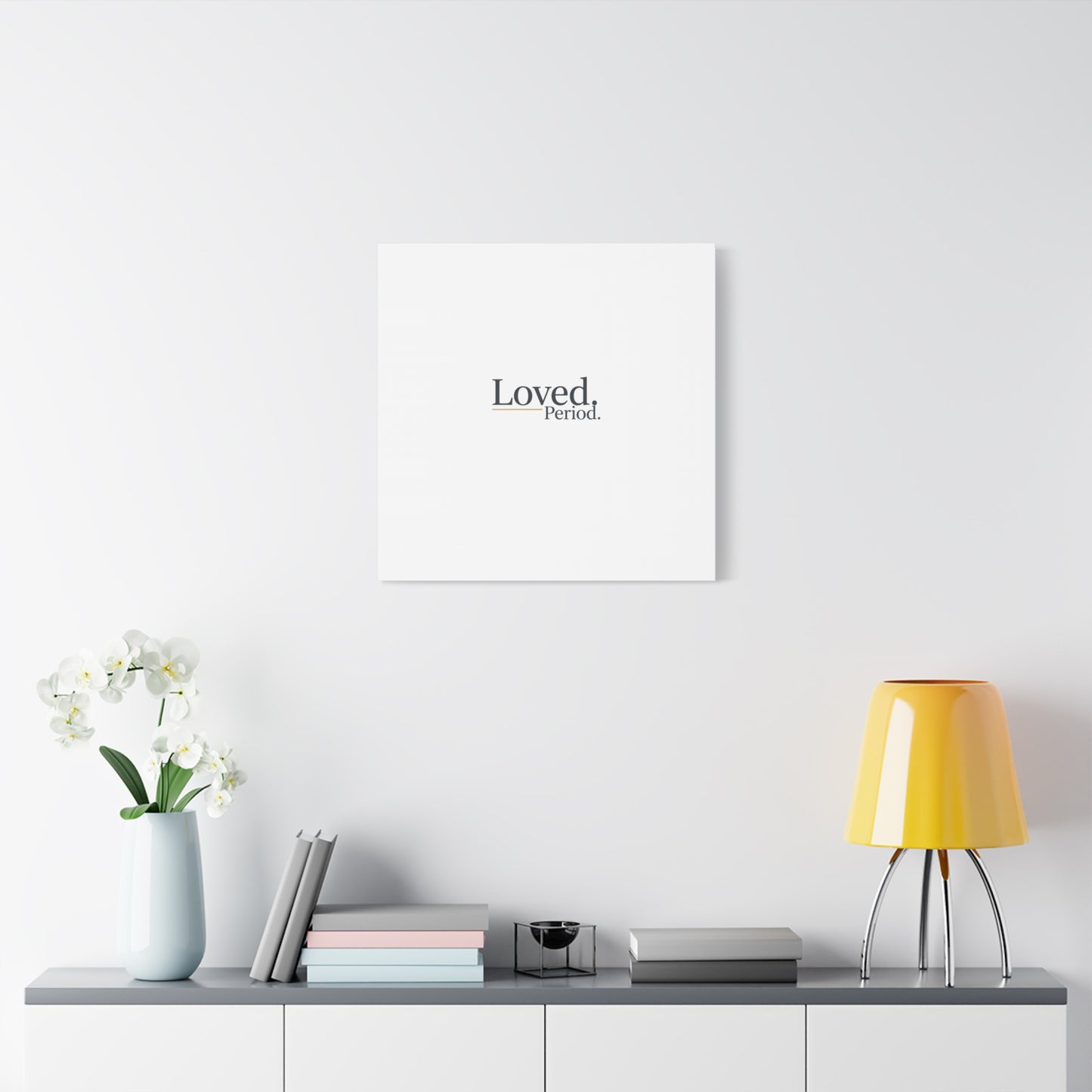 Loved. Period. Canvas | Micro-Romance Galentine’s Self-Love Wall Art