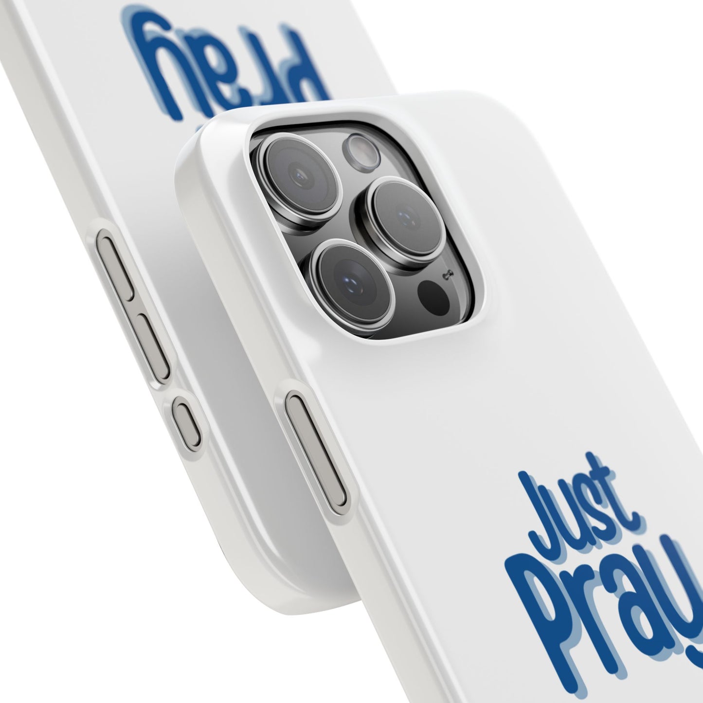 Just Pray Slim Phone Case — Minimal Faith-Inspired Protective Cover