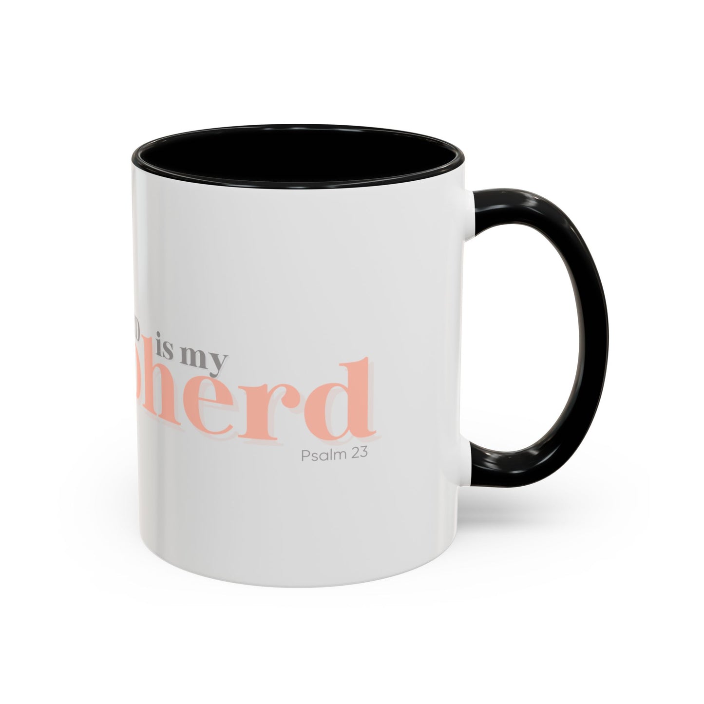 Shepherd Psalm 23 Accent Coffee Mug — Faith-Inspired Christian Gifts