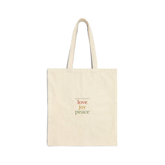 love joy peace Tote | shadow typography, 3D simple text