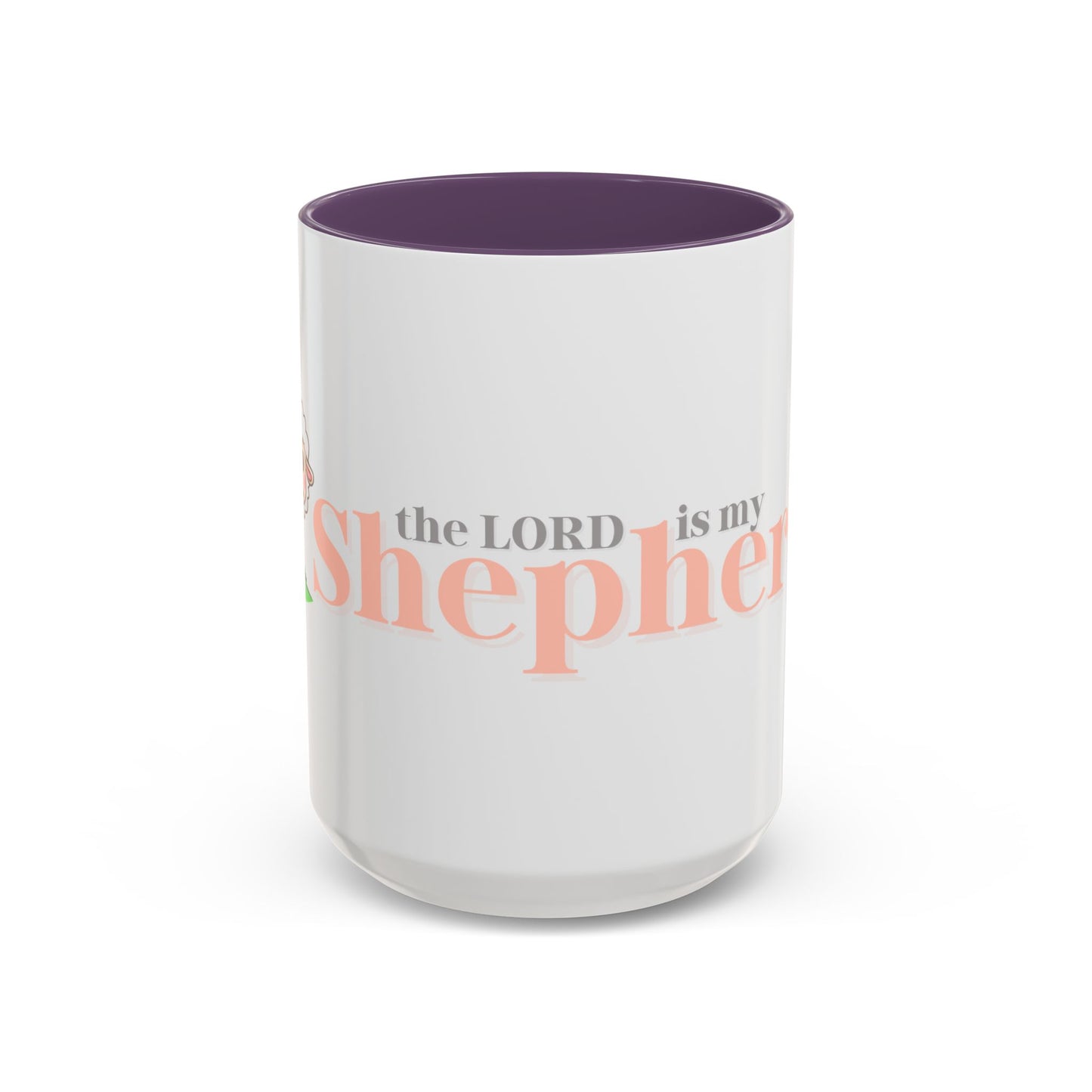 Shepherd Psalm 23 Accent Coffee Mug — Faith-Inspired Christian Gifts