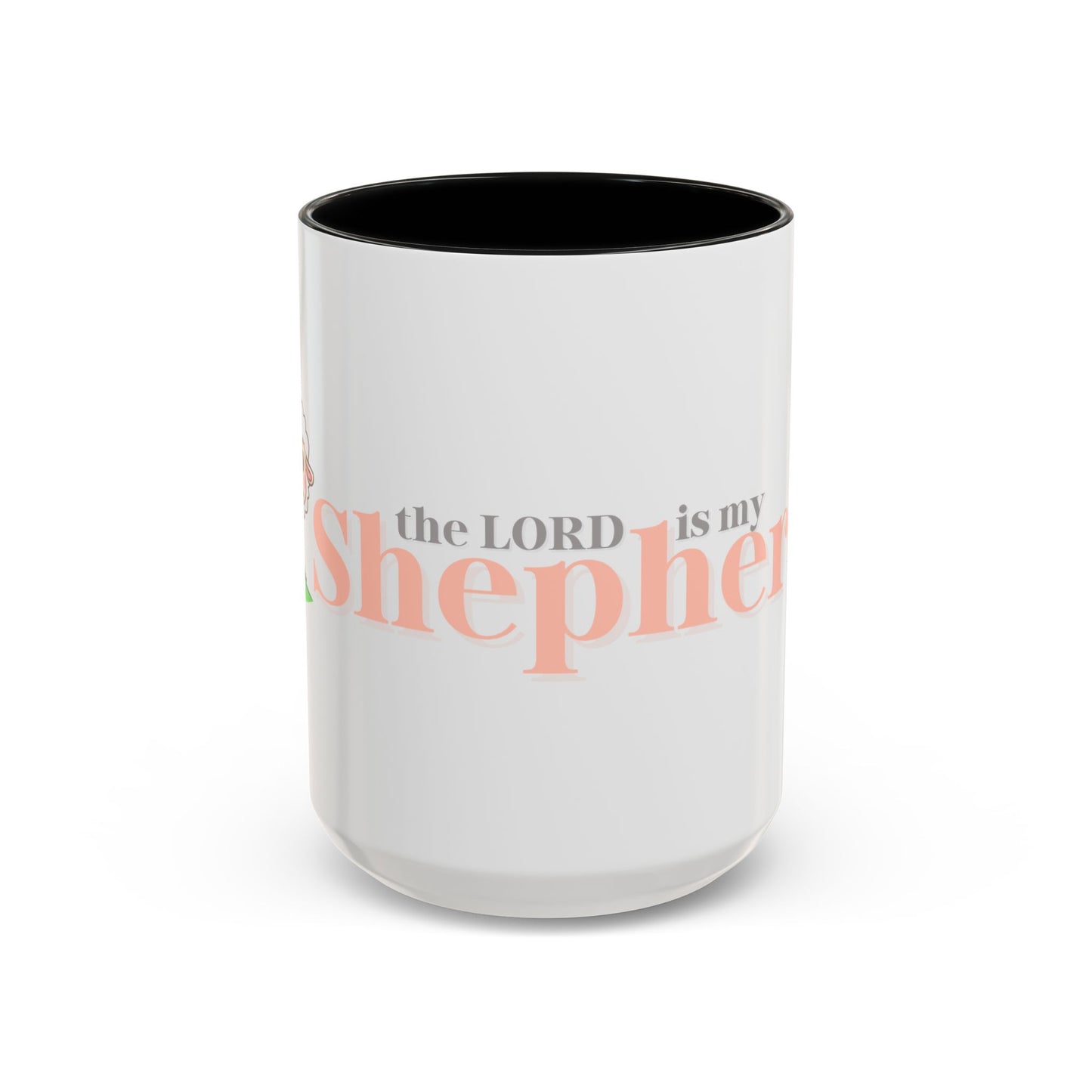 Shepherd Psalm 23 Accent Coffee Mug — Faith-Inspired Christian Gifts