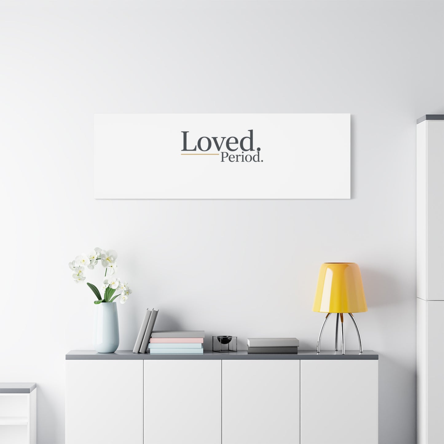 Loved. Period. Canvas | Micro-Romance Galentine’s Self-Love Wall Art