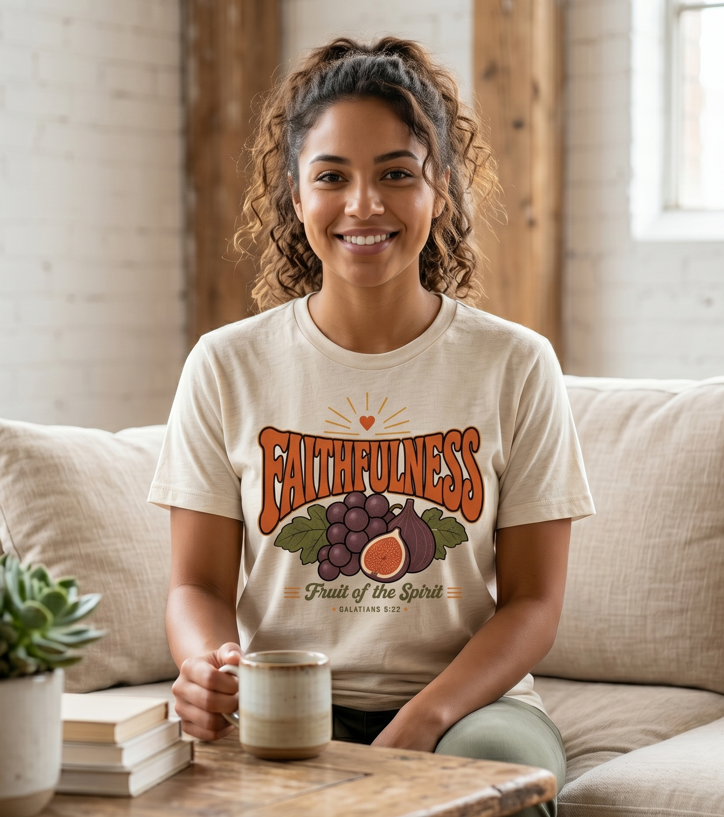Faithfulness Fruit of the Spirit T-Shirt — Christian Vintage Floral Tee