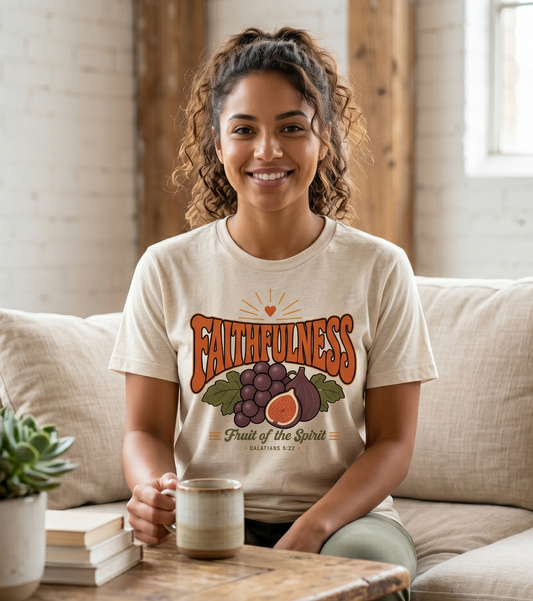 Faithfulness Fruit of the Spirit T-Shirt — Christian Vintage Floral Tee