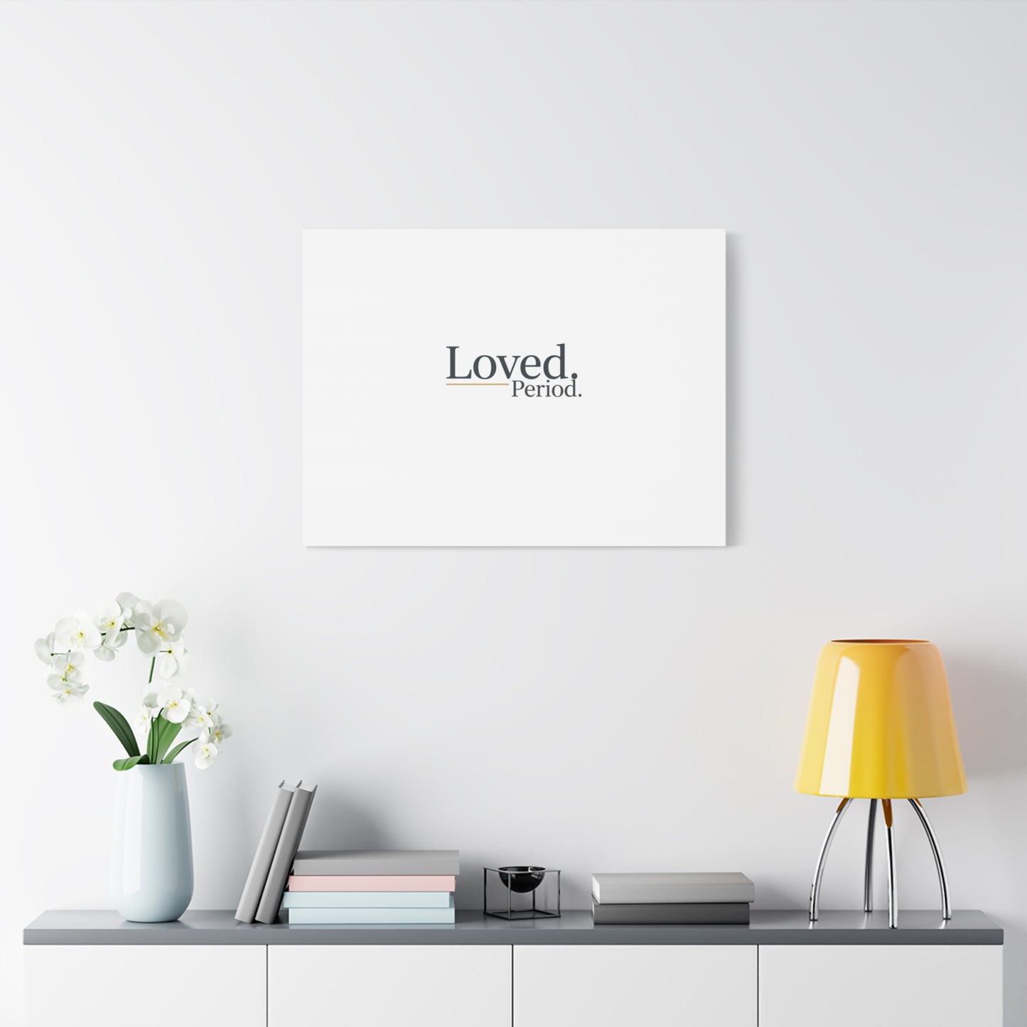 Loved. Period. Canvas | Micro-Romance Galentine’s Self-Love Wall Art