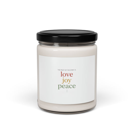 love joy peace Candle | Shadow-Text Typography, Two-Tone 3D Text