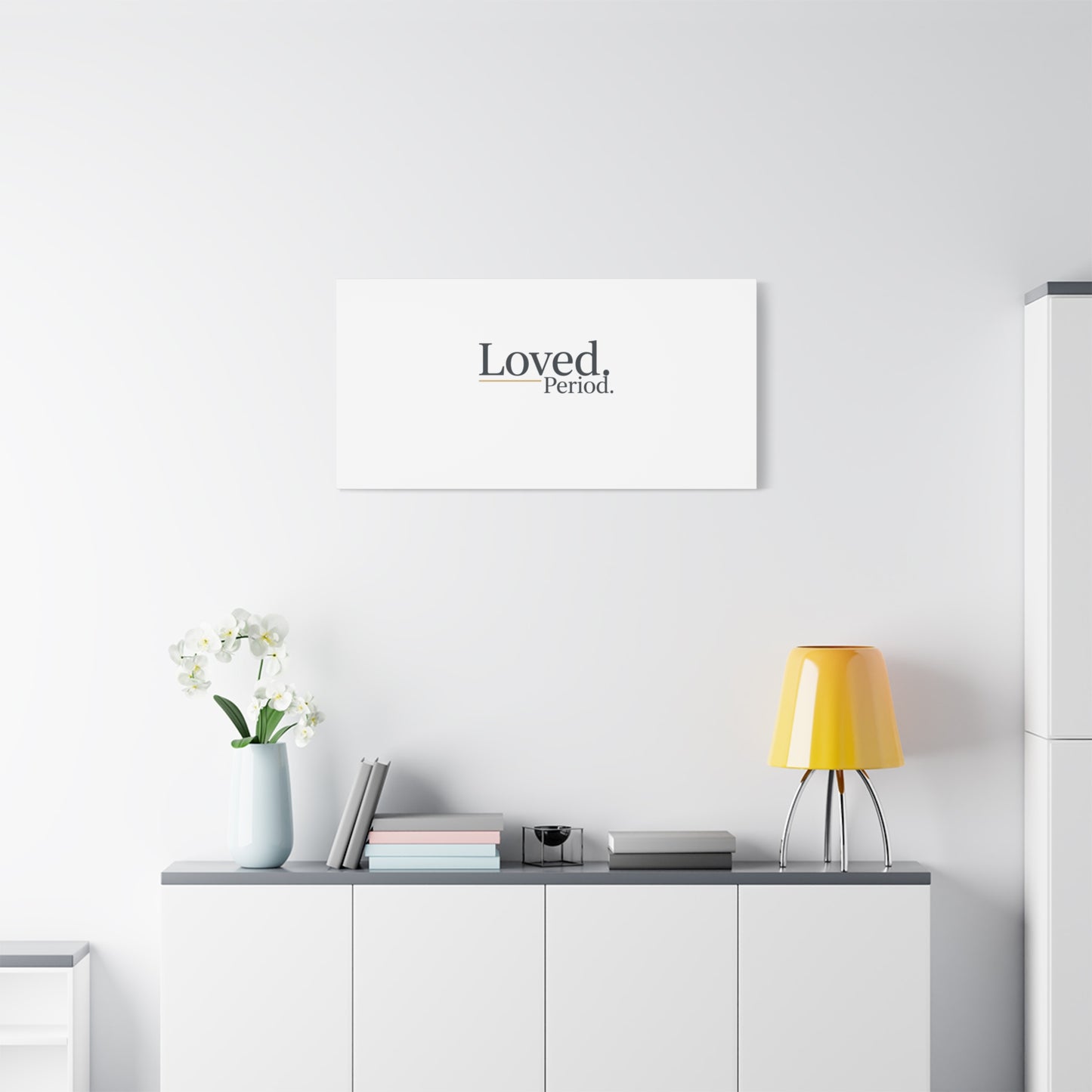 Loved. Period. Canvas | Micro-Romance Galentine’s Self-Love Wall Art