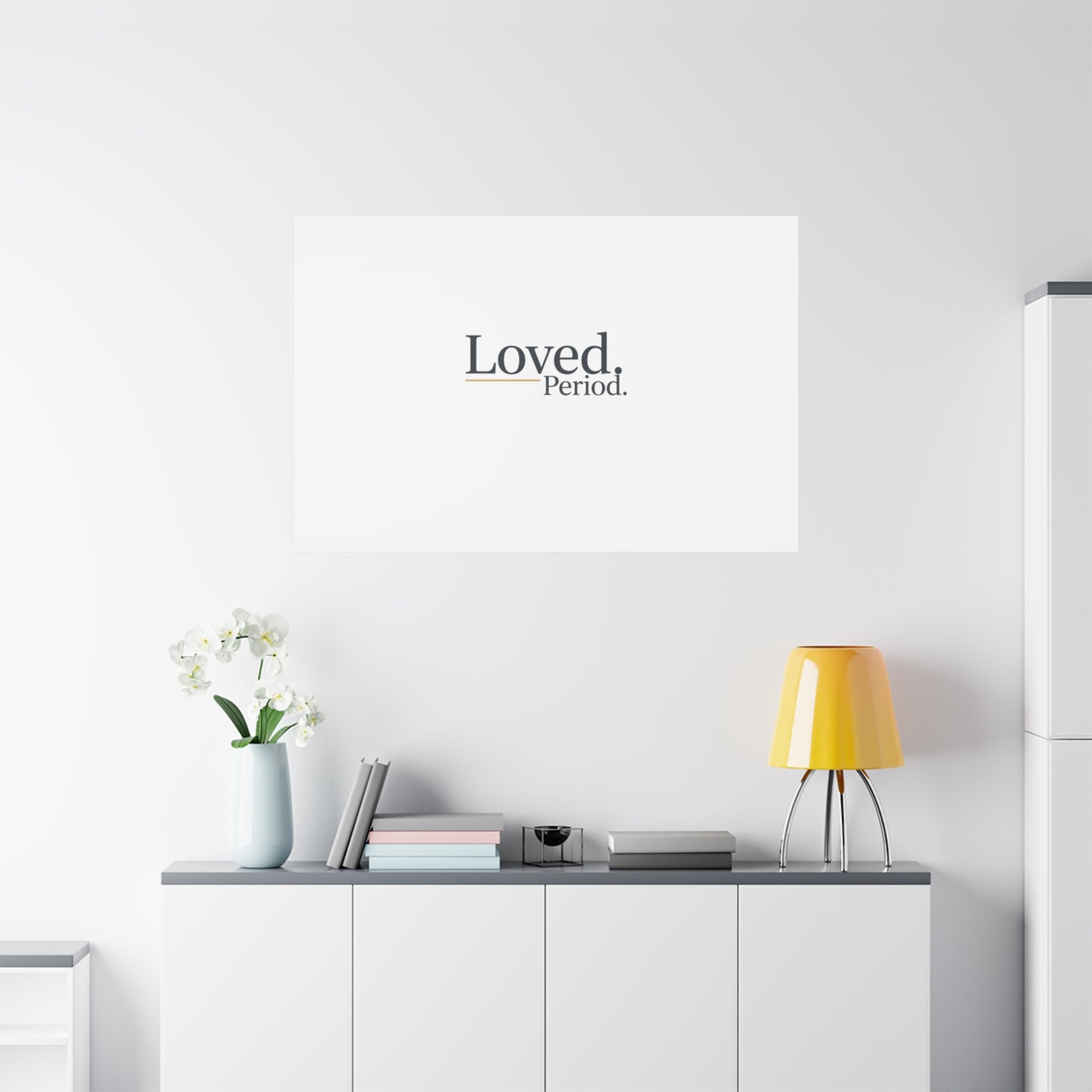 Loved. Period. Canvas | Micro-Romance Galentine’s Self-Love Wall Art