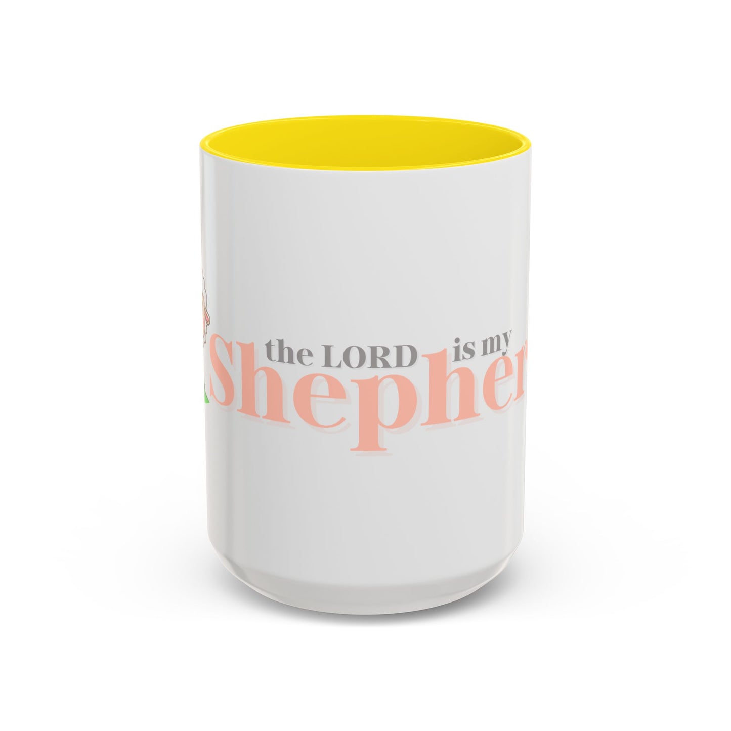 Shepherd Psalm 23 Accent Coffee Mug — Faith-Inspired Christian Gifts