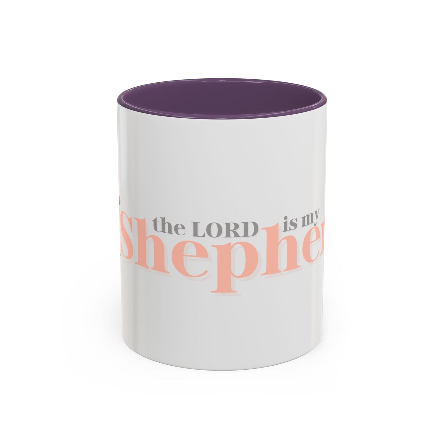 Shepherd Psalm 23 Accent Coffee Mug — Faith-Inspired Christian Gifts