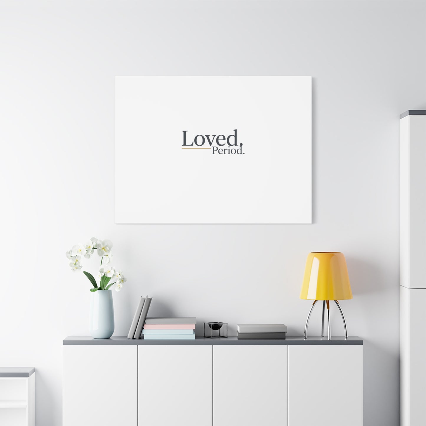 Loved. Period. Canvas | Micro-Romance Galentine’s Self-Love Wall Art
