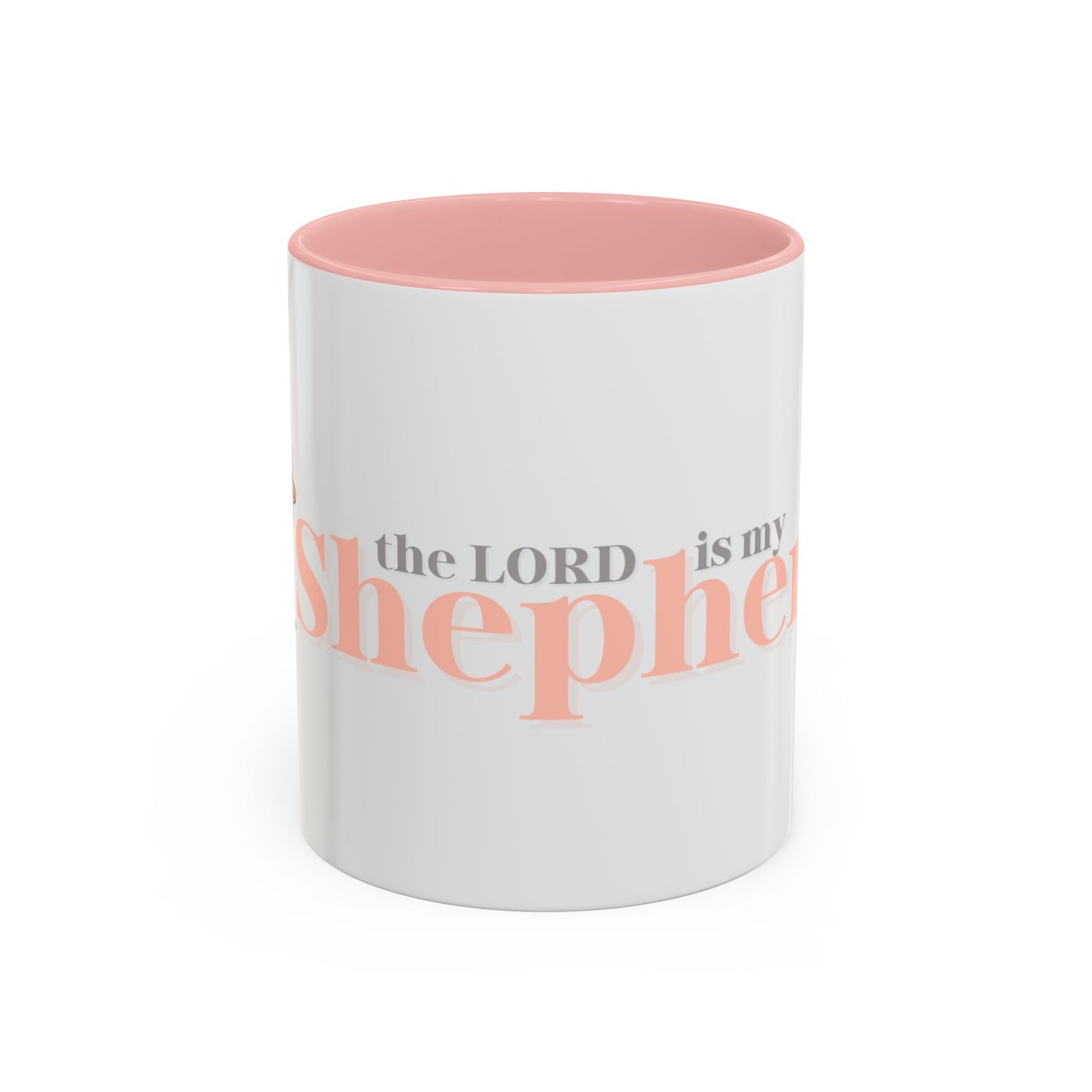 Shepherd Psalm 23 Accent Coffee Mug — Faith-Inspired Christian Gifts