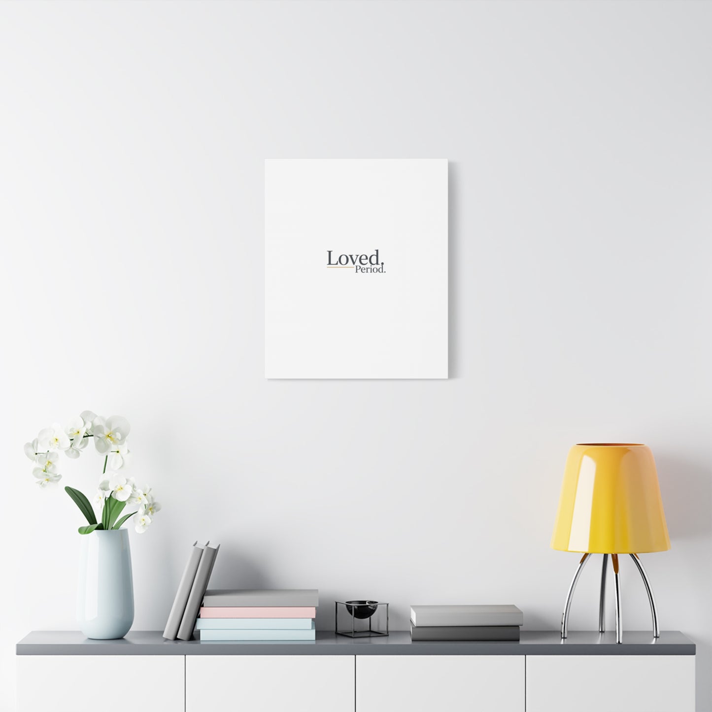Loved. Period. Canvas | Micro-Romance Galentine’s Self-Love Wall Art