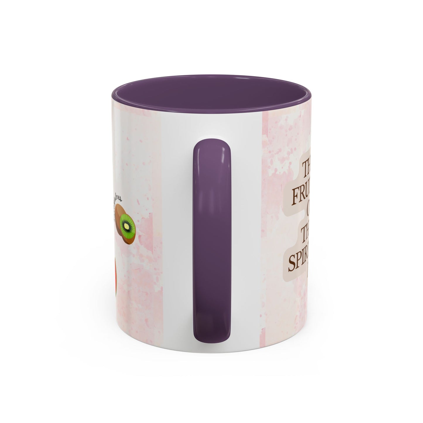 Fruit of The Spirit Coffee Mug — Cute Labeled Tropical Fruit Design (11/15oz)