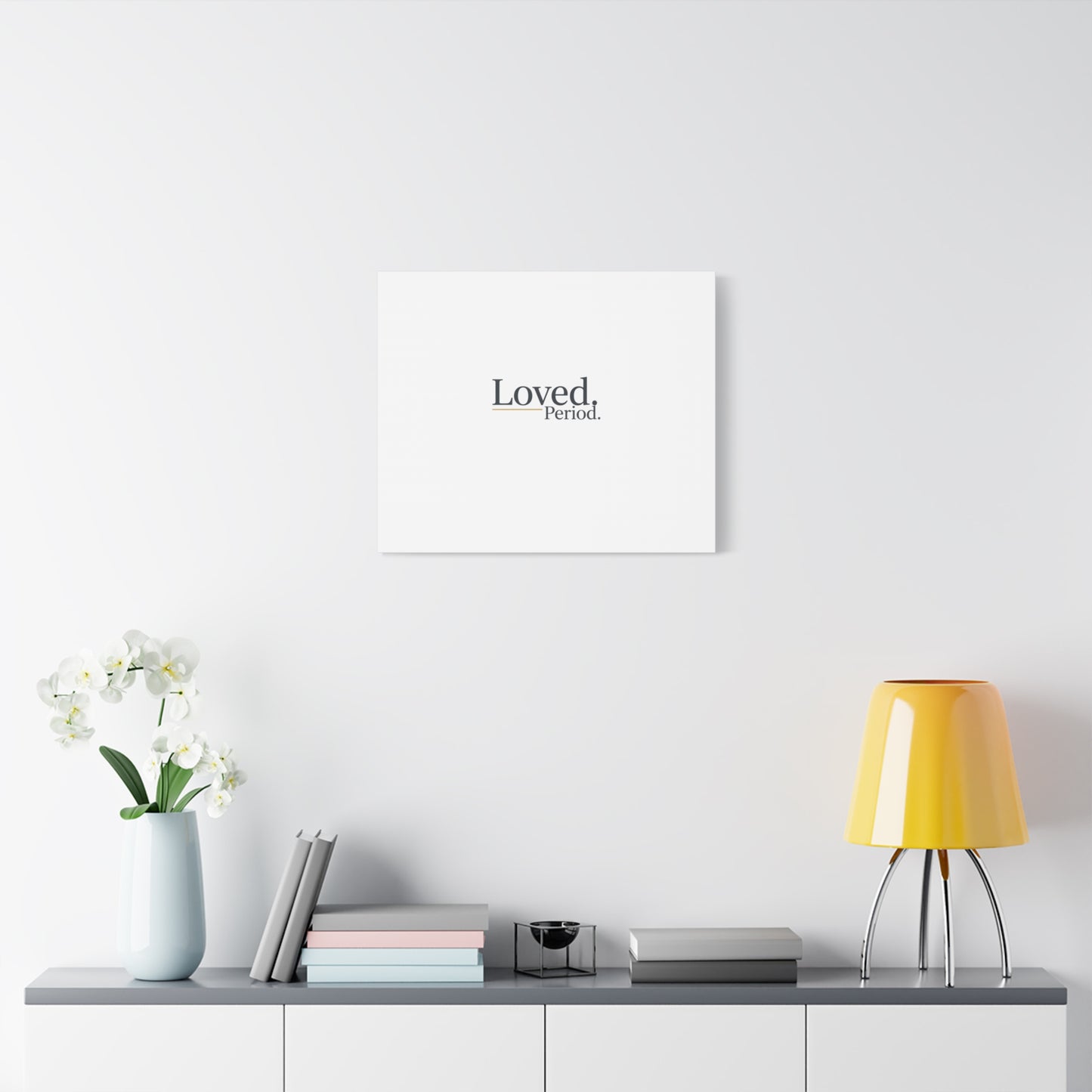Loved. Period. Canvas | Micro-Romance Galentine’s Self-Love Wall Art