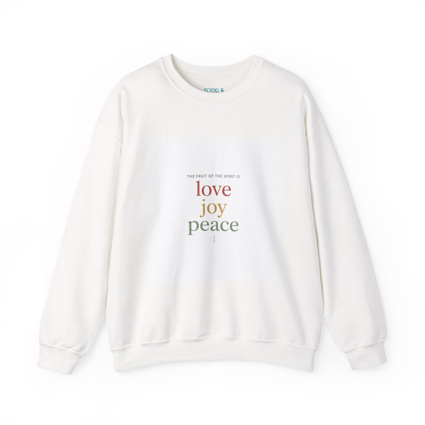 love joy peace Sweatshirt | shadow typography shirt, 3D simple text