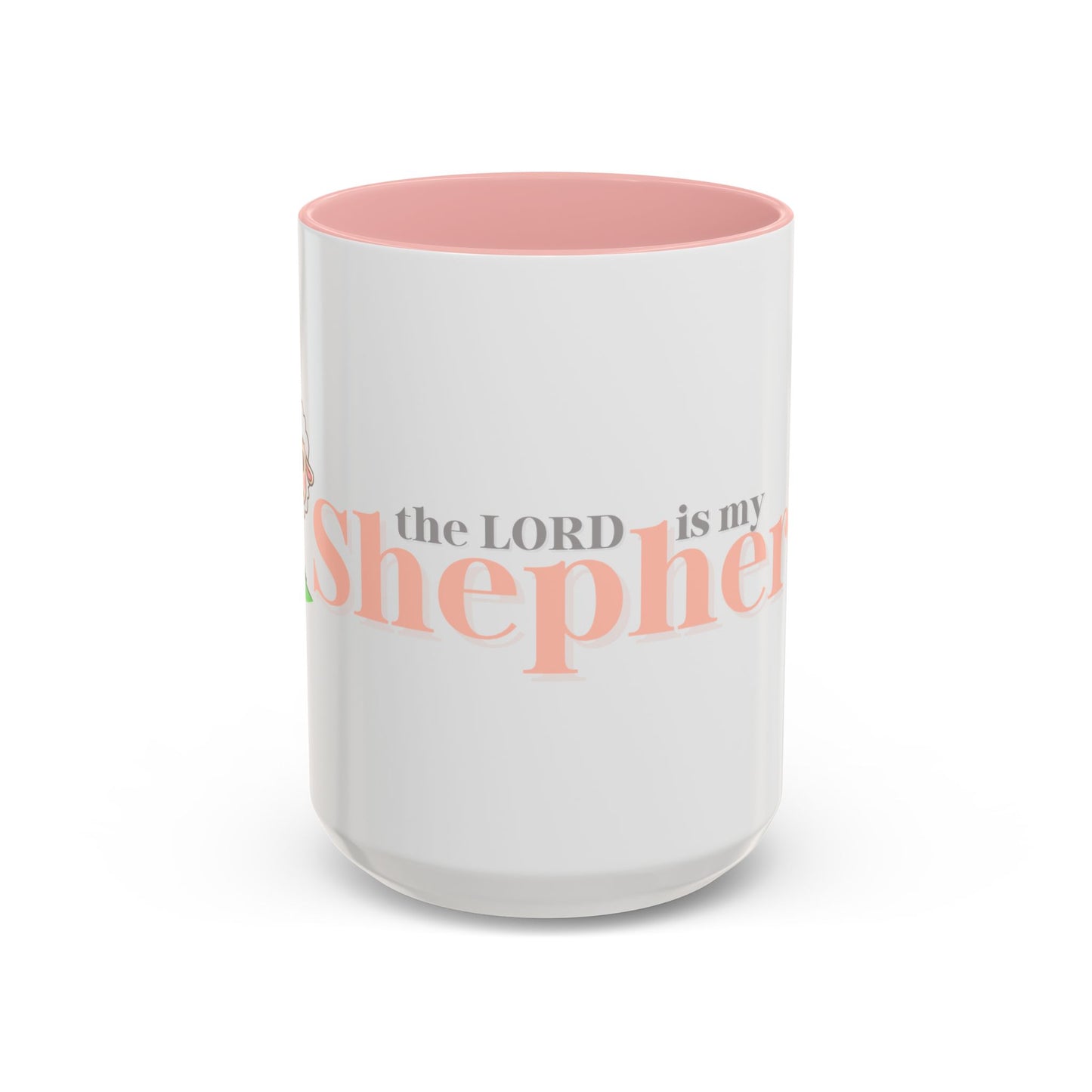 Shepherd Psalm 23 Accent Coffee Mug — Faith-Inspired Christian Gifts